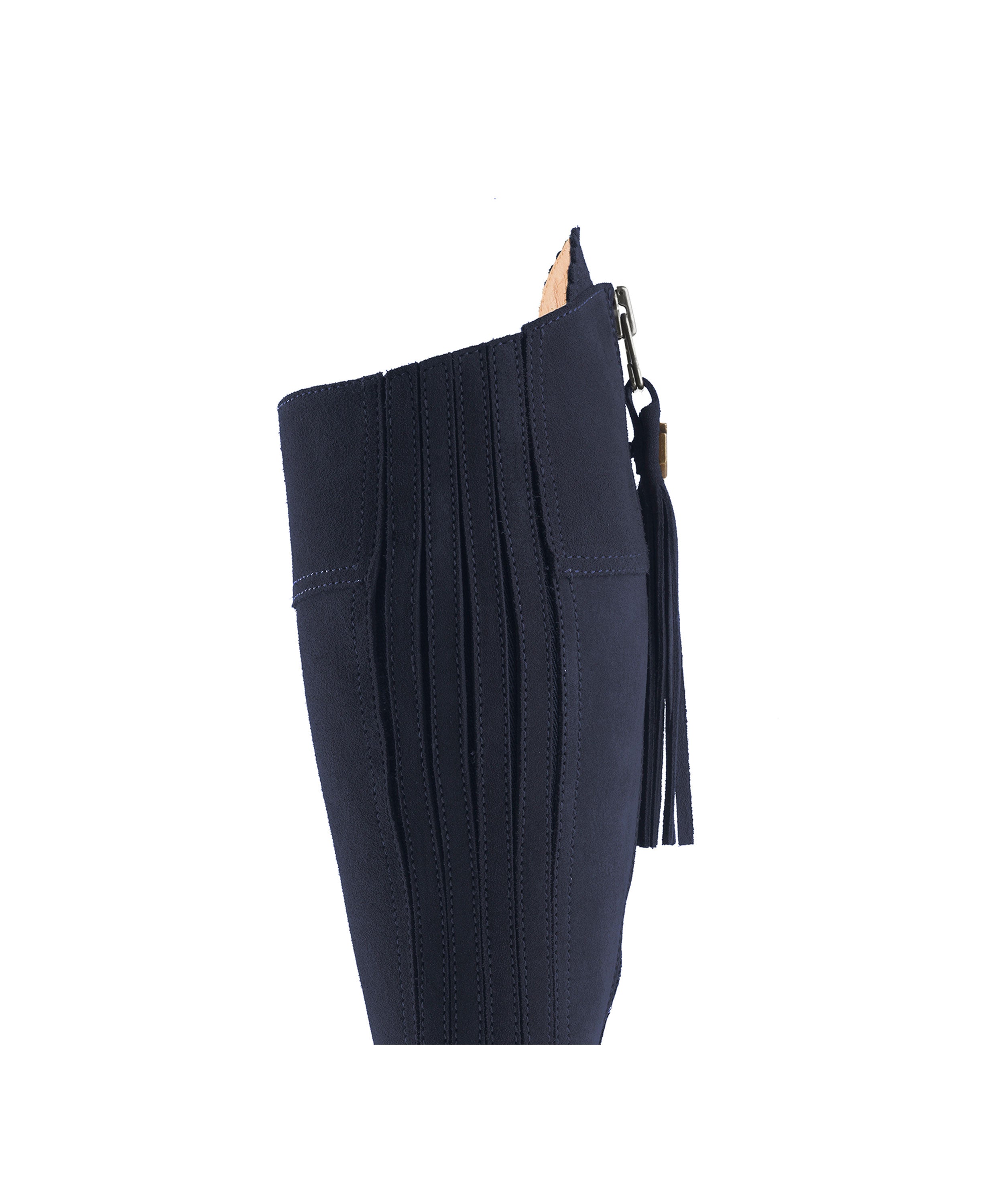 Regina Heeled Boot - Navy