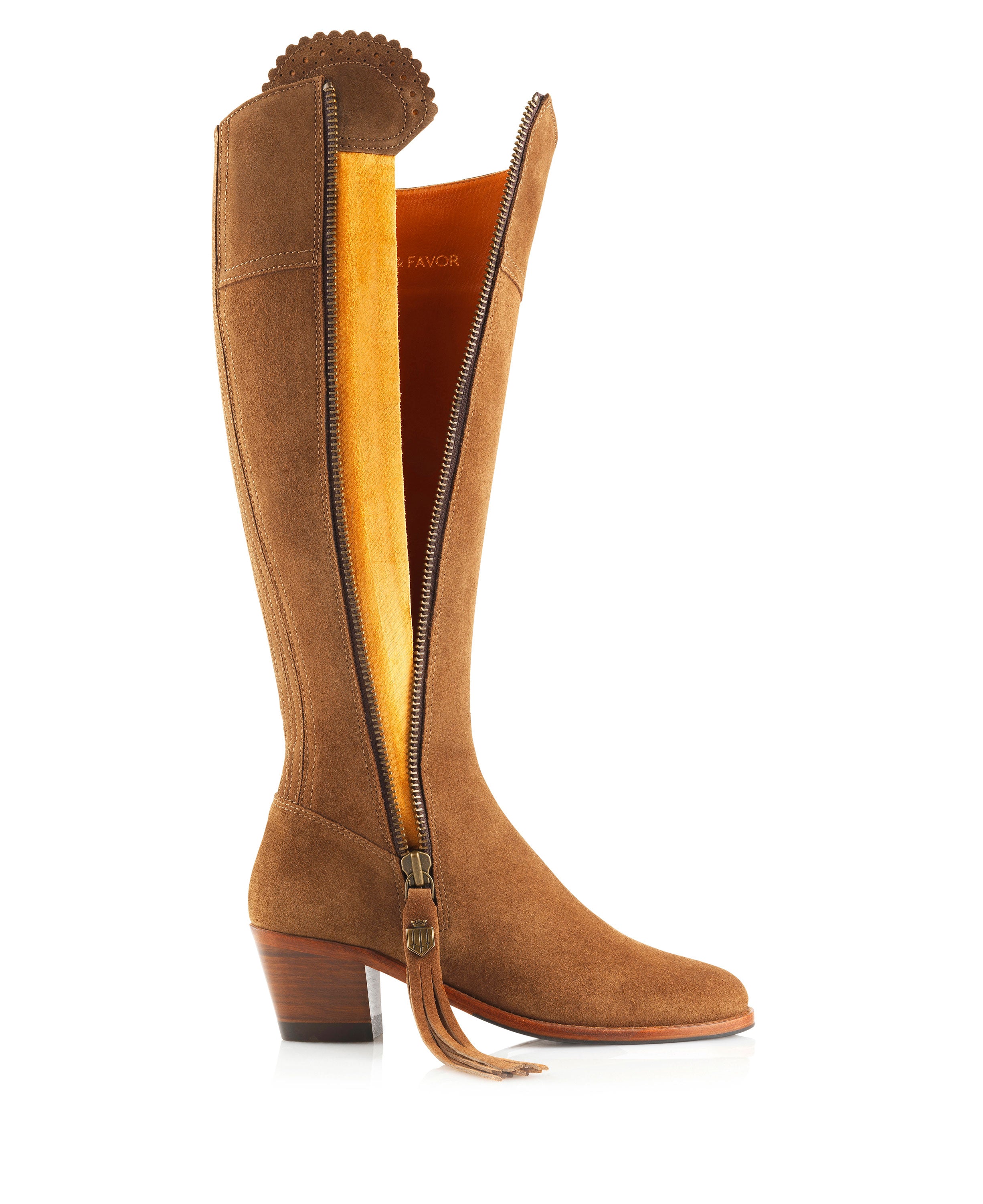 Regina Heeled Boot - Tan