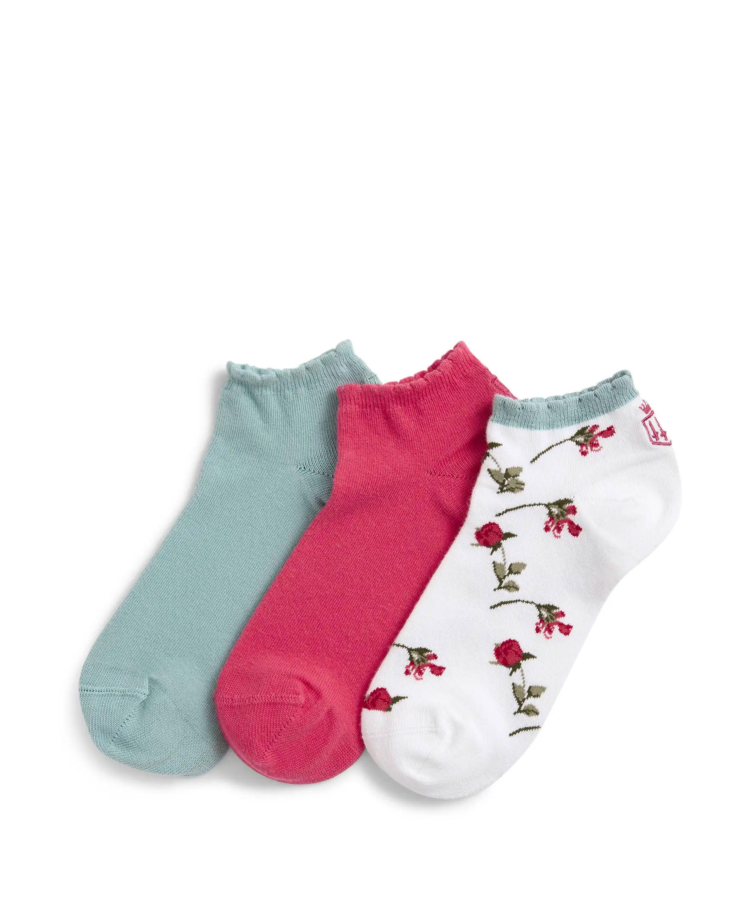 Signature Trainer Socks - Floral/Cherry/Mint