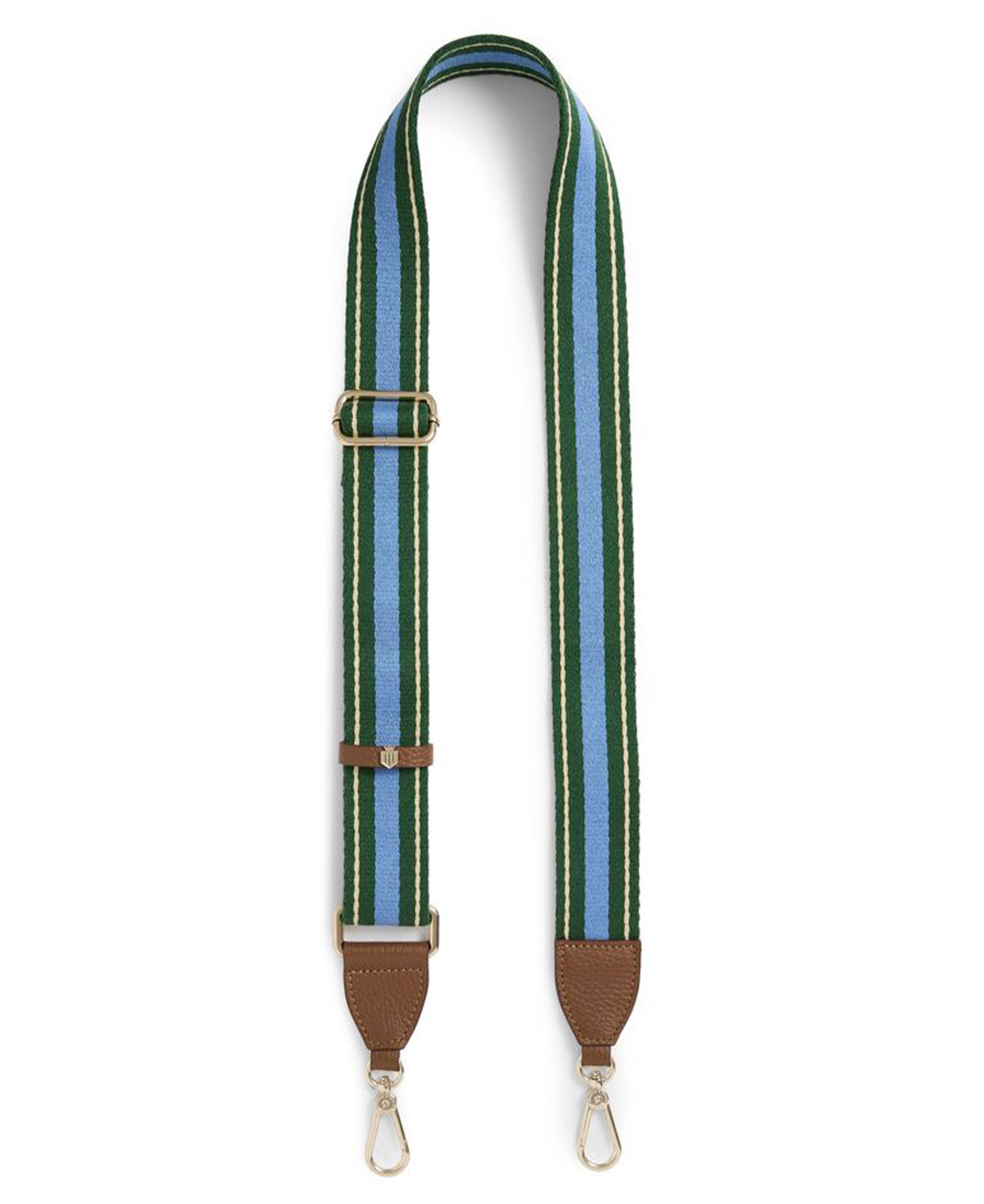 Signature Webbing Strap - Clover Green/ Sky Blue