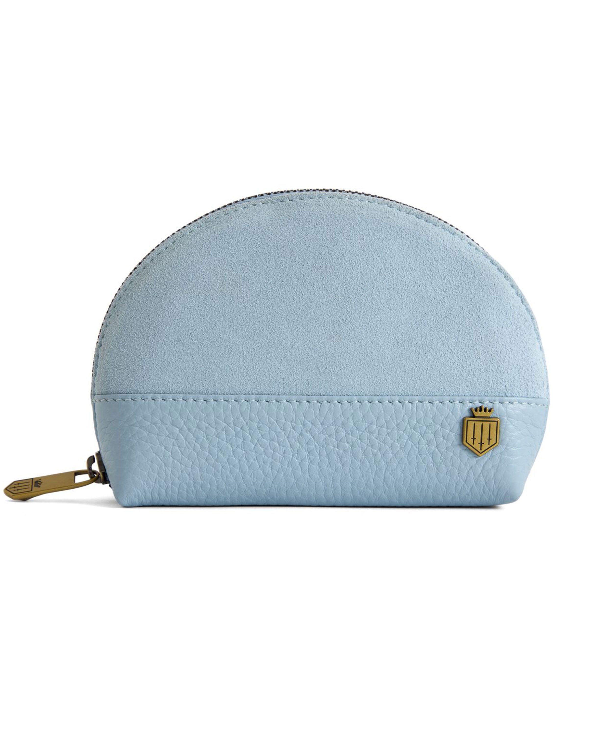 Chiltern Coin Purse Suede - Sky Blue