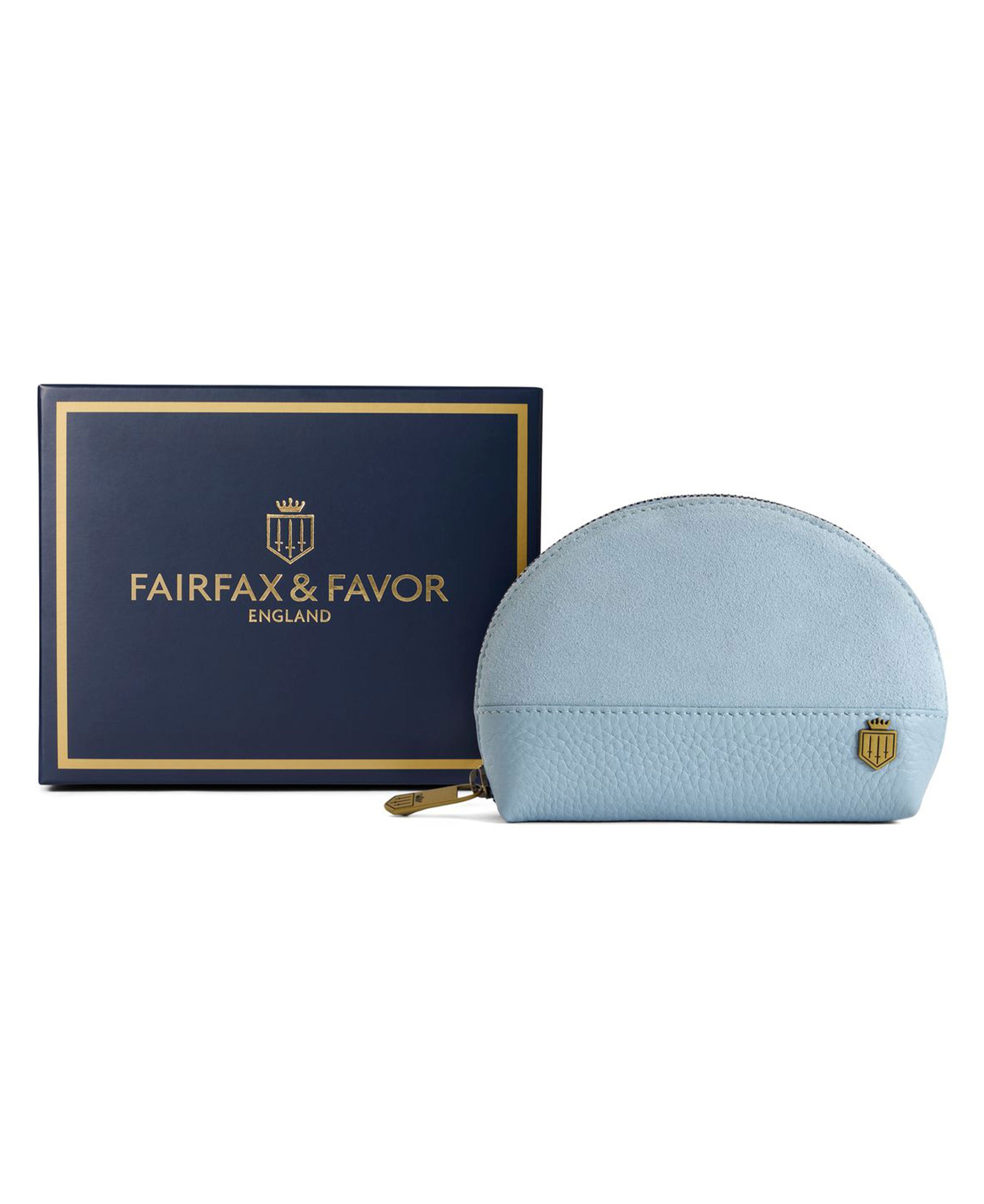 Chiltern Coin Purse Suede - Sky Blue