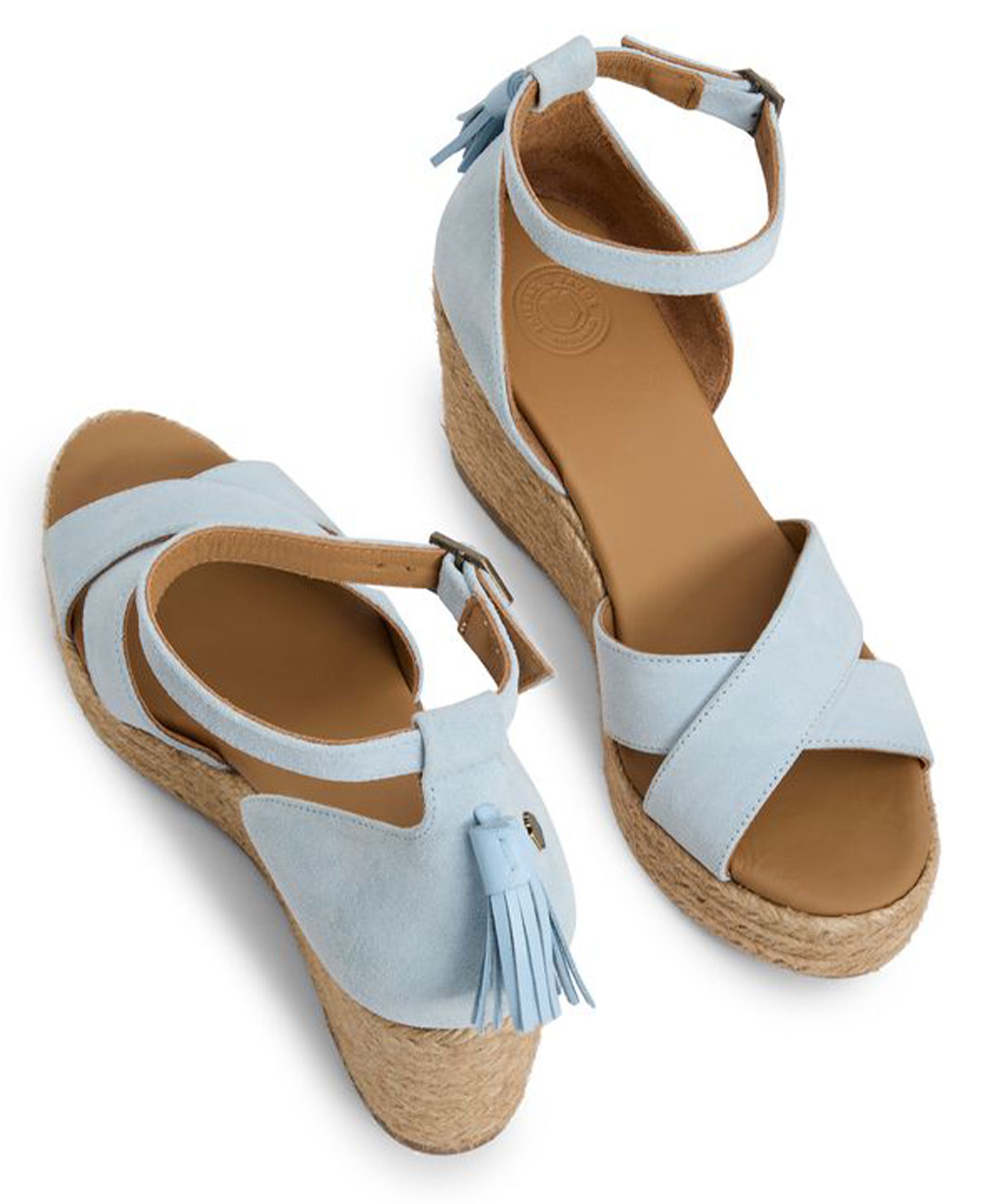 Valencia Mid Wedge Suede - Sky Blue