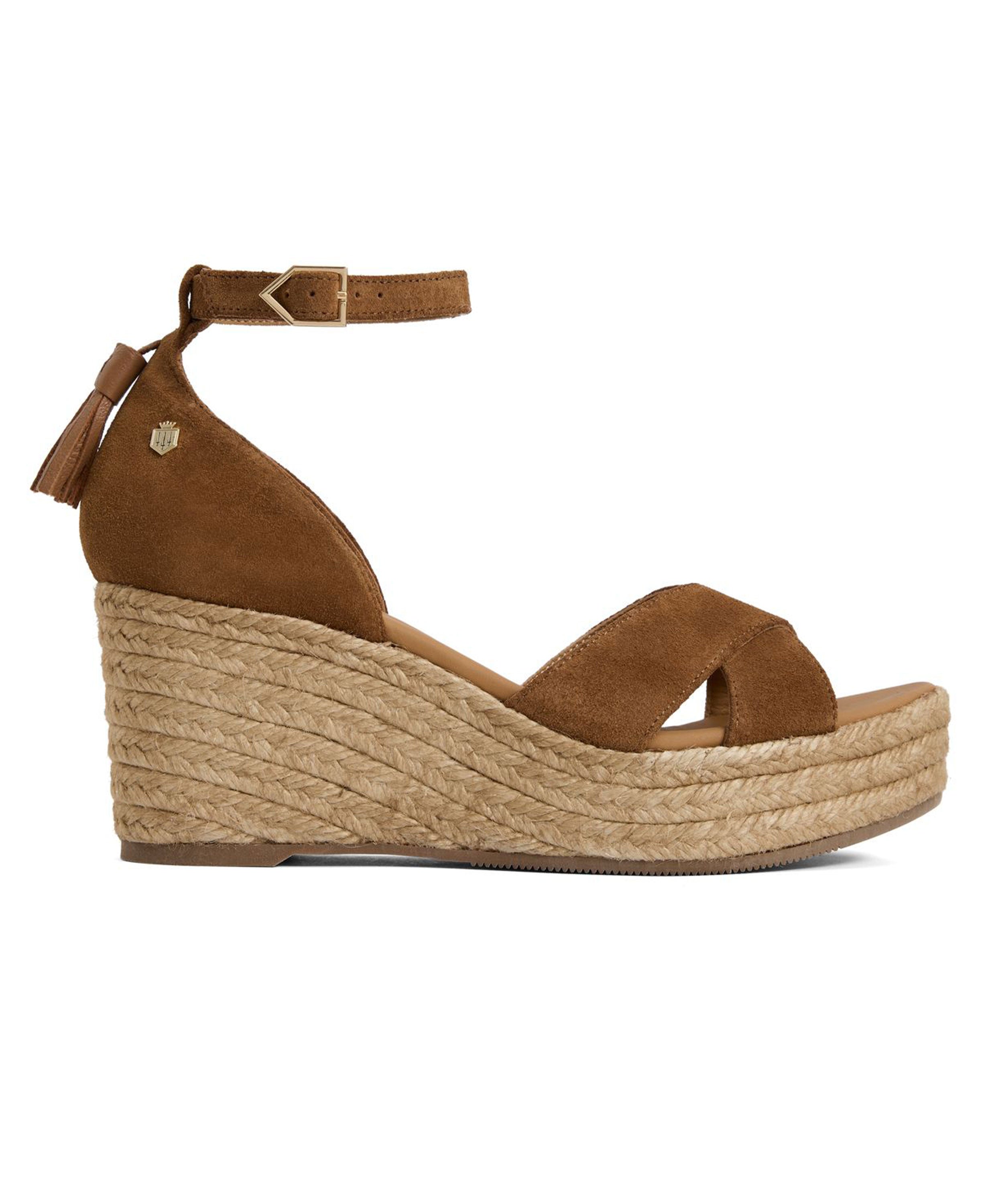 Valencia Mid Wedge Suede - Tan
