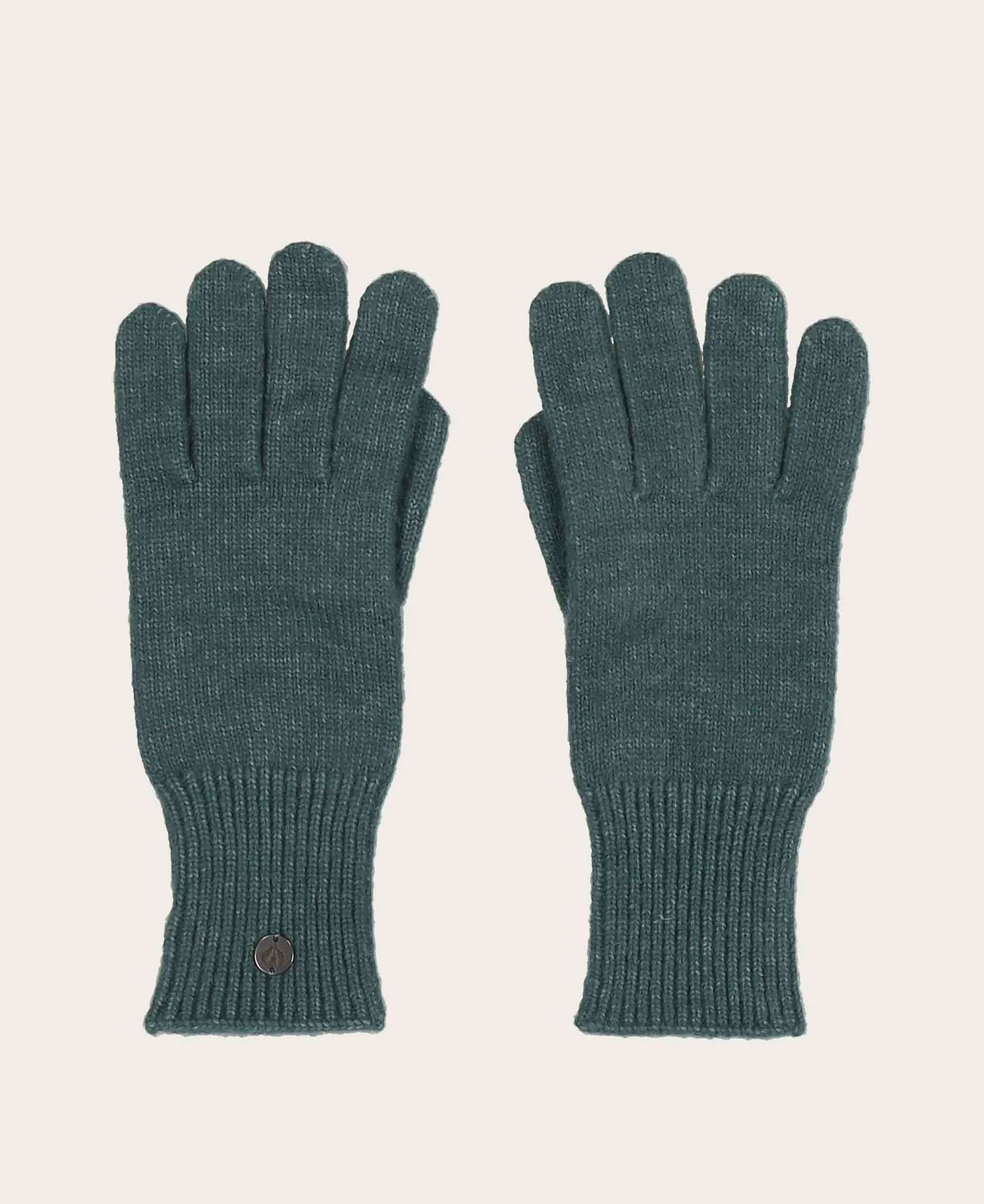 Knitted Wool-Blend Gloves - Crystal Teal
