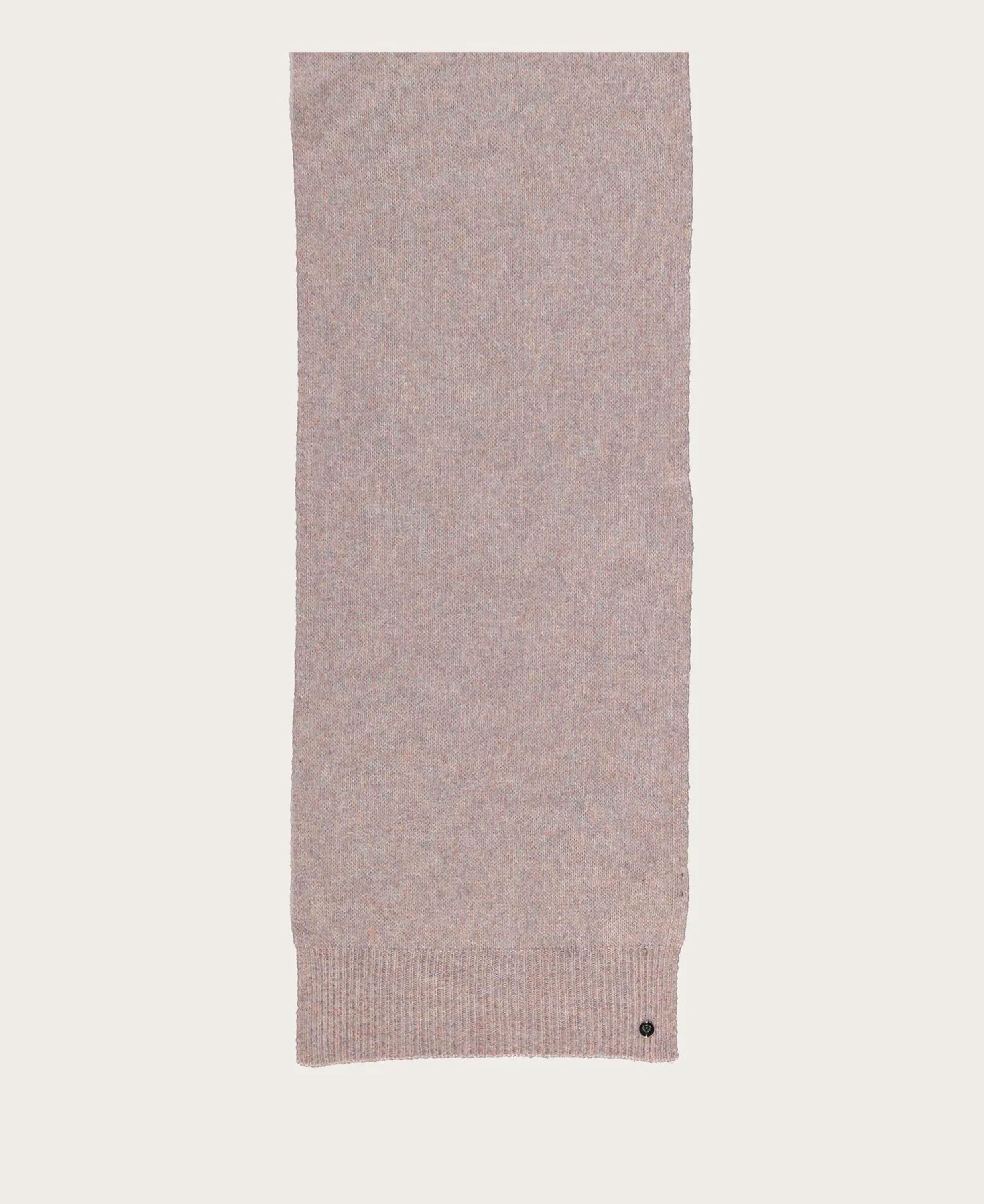 Knitted Wool Blend Scarf - Pale Rose