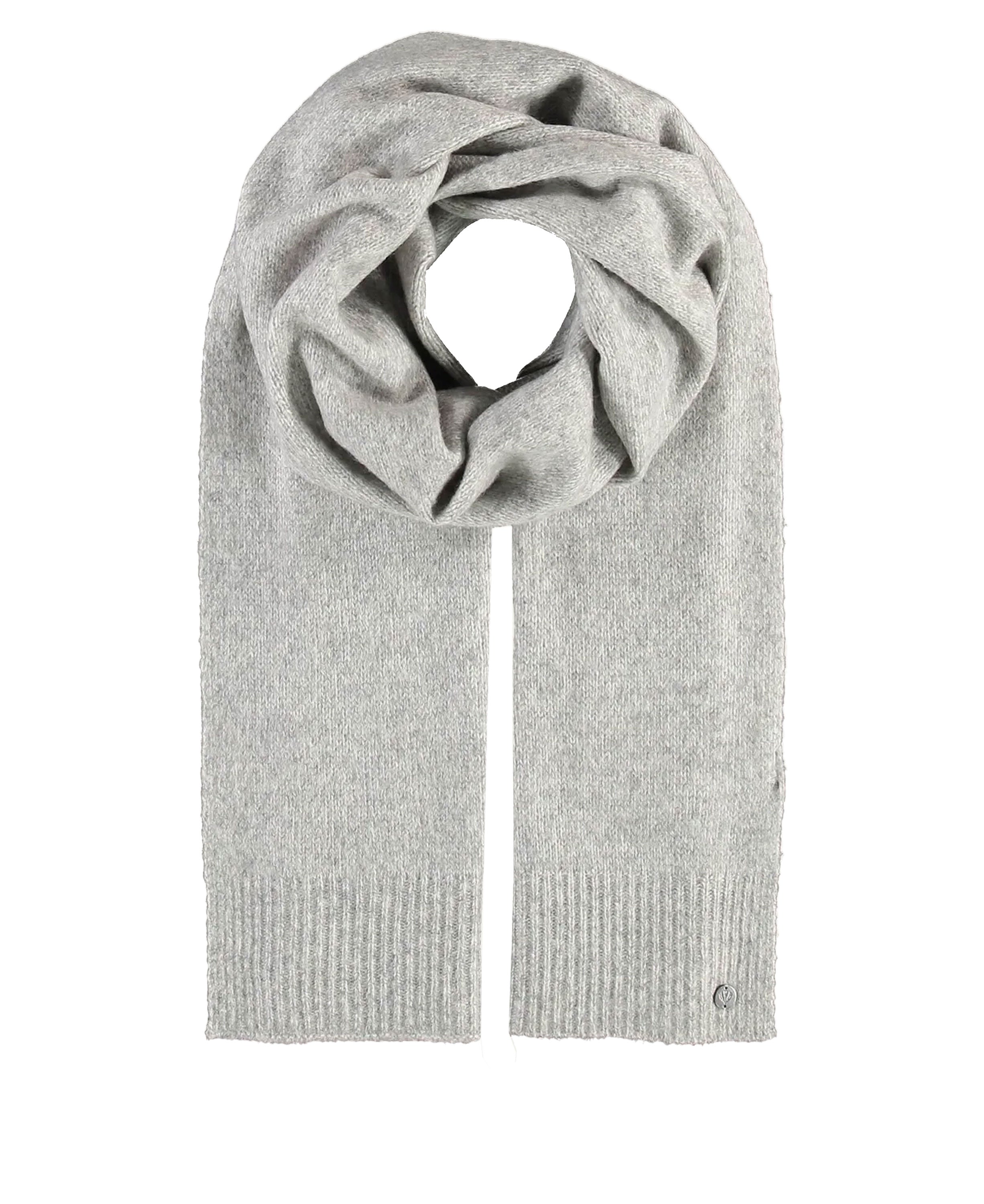 Knitted Wool-Blend Scarf - Silver
