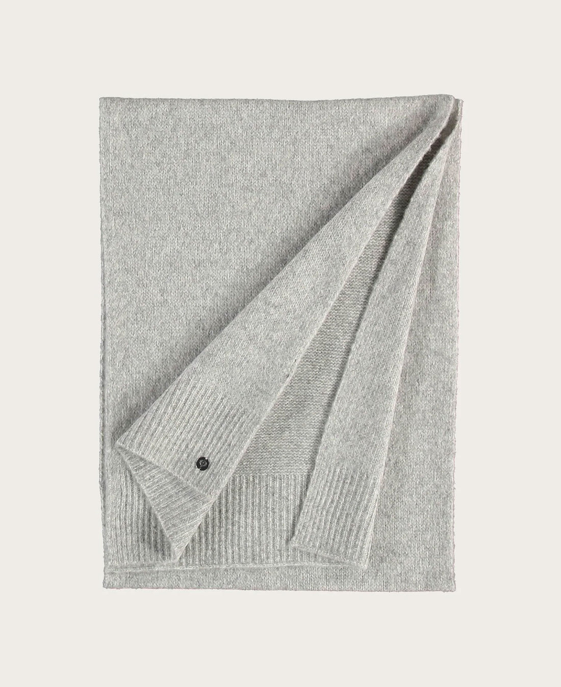 Knitted Wool-Blend Scarf - Silver