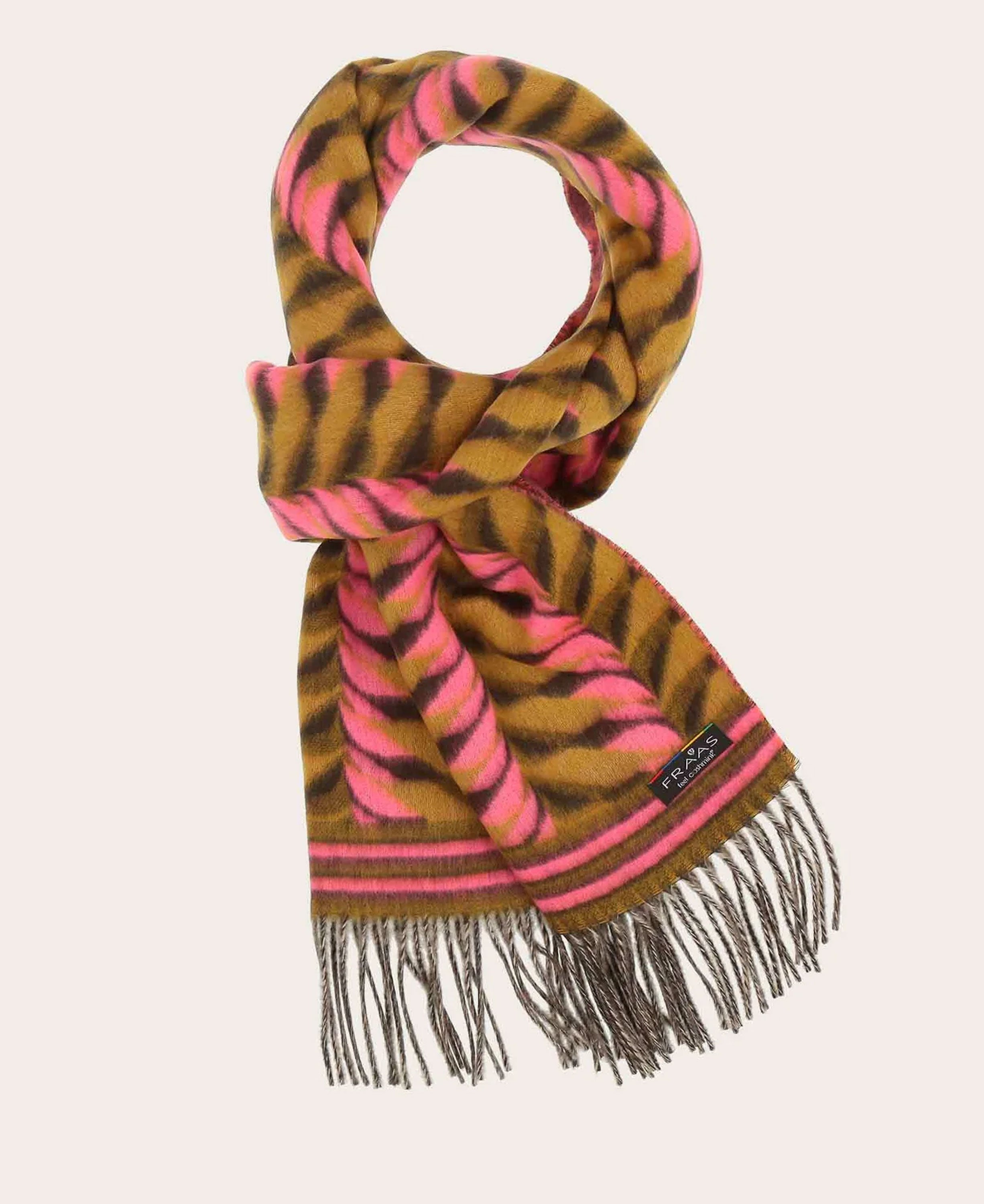 Cashmink Scarf - Jagged Pattern Pink