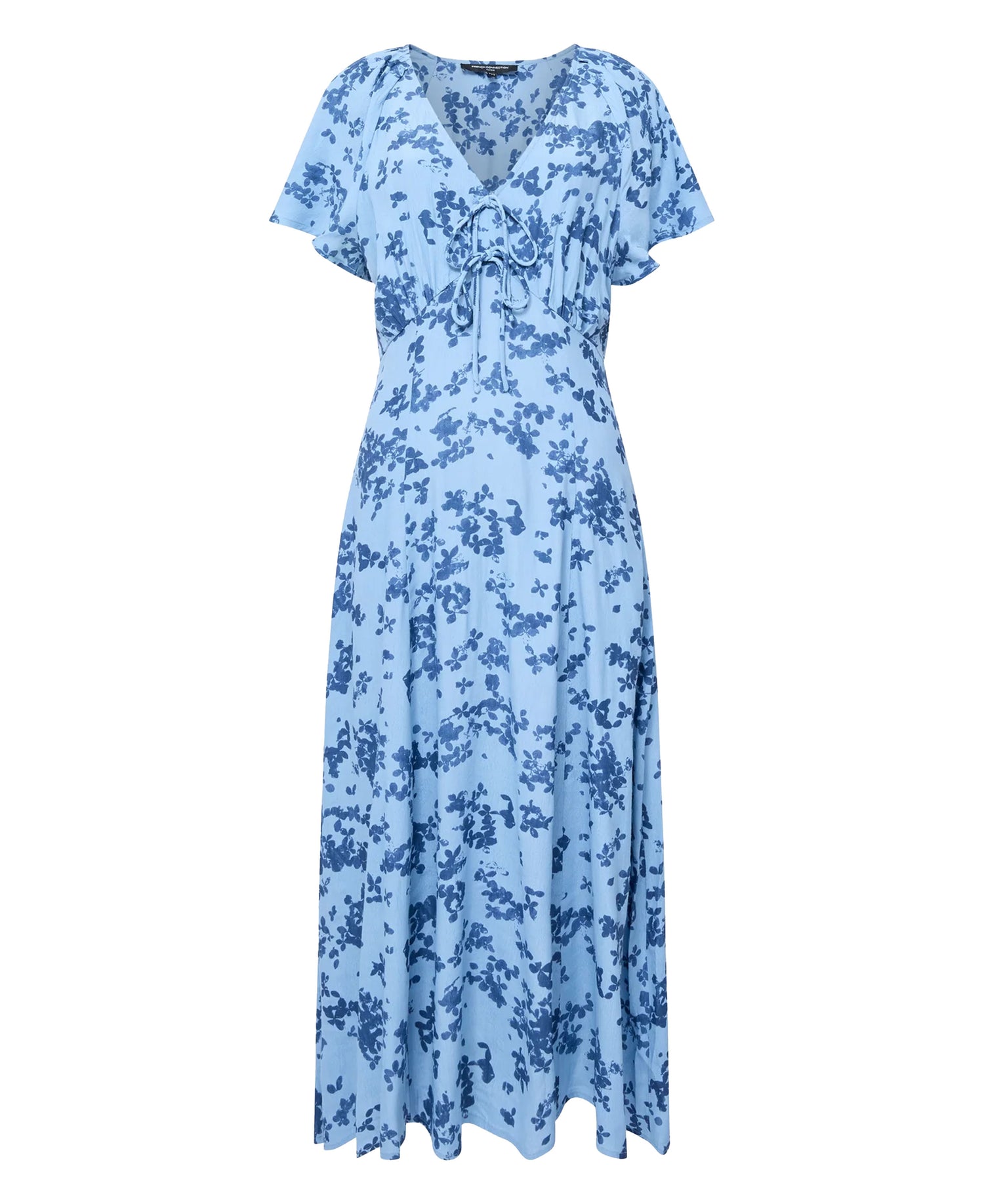 Isla Lizzie Crepe Short Sleeve Dress - Blue Multi