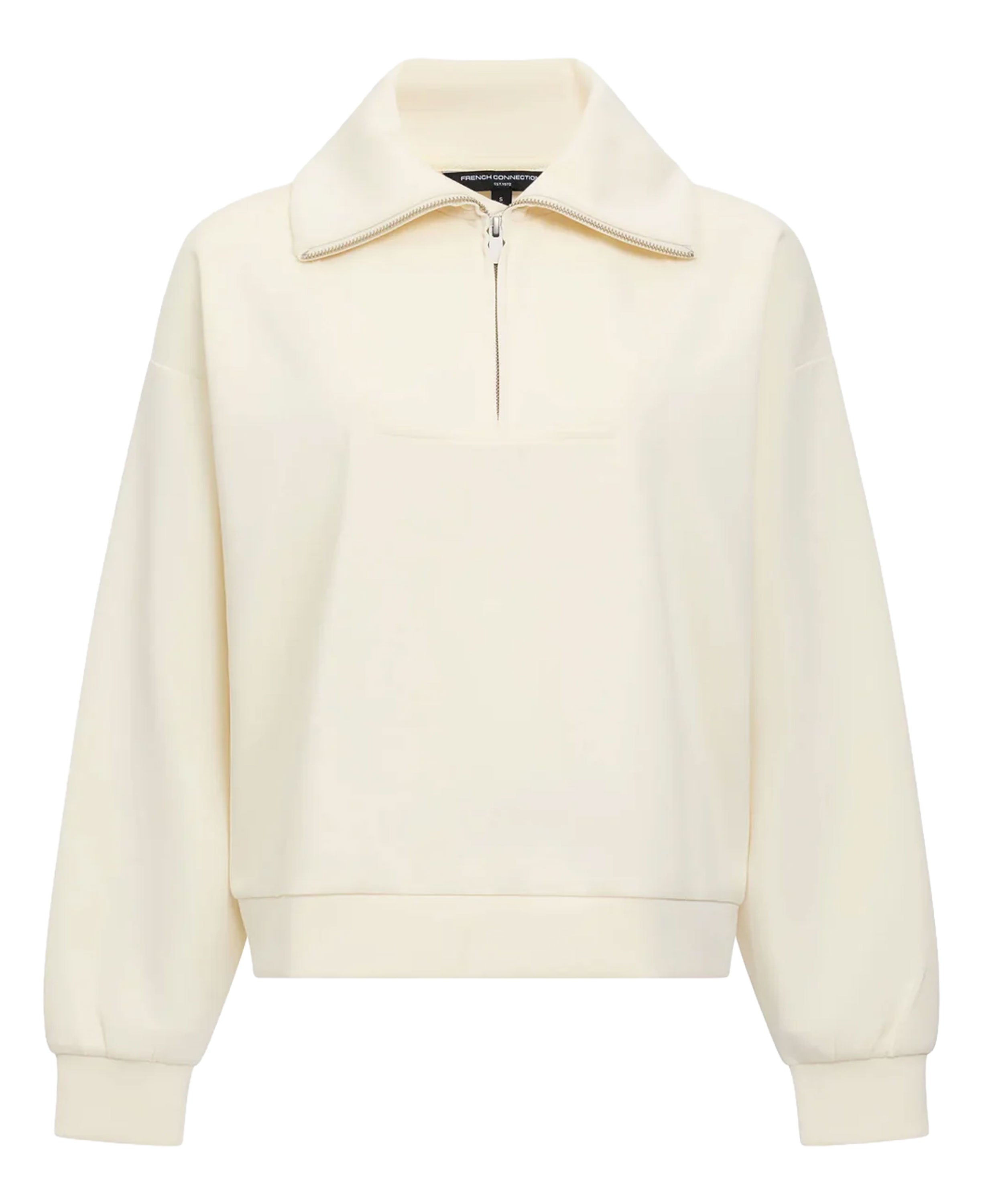 Wren Half Zip Sweatshirt - Porcelain Cream