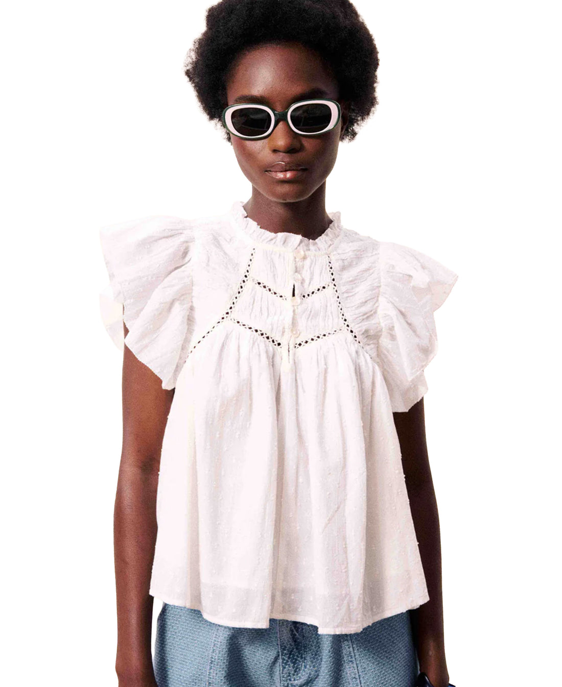 Detiana Blouse - Blanc