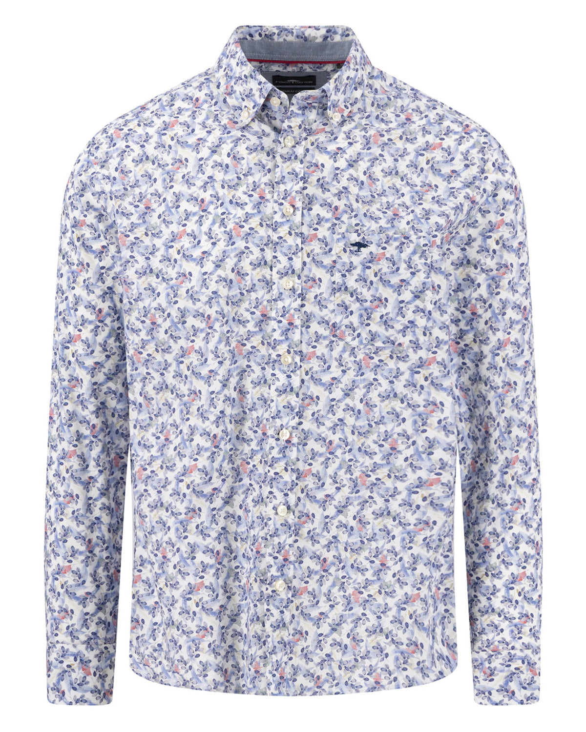 Premium Flower Print Shirt - Ink Blue