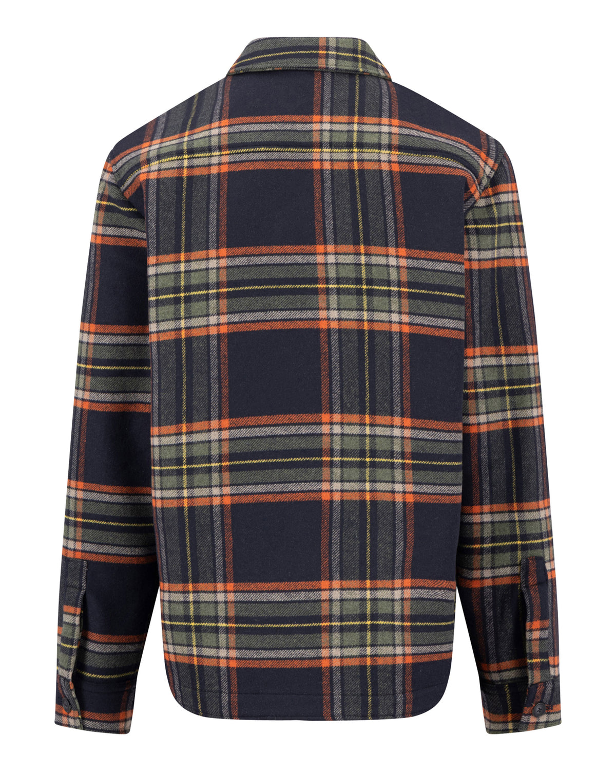 Wool Check Overshirt - Dark Navy