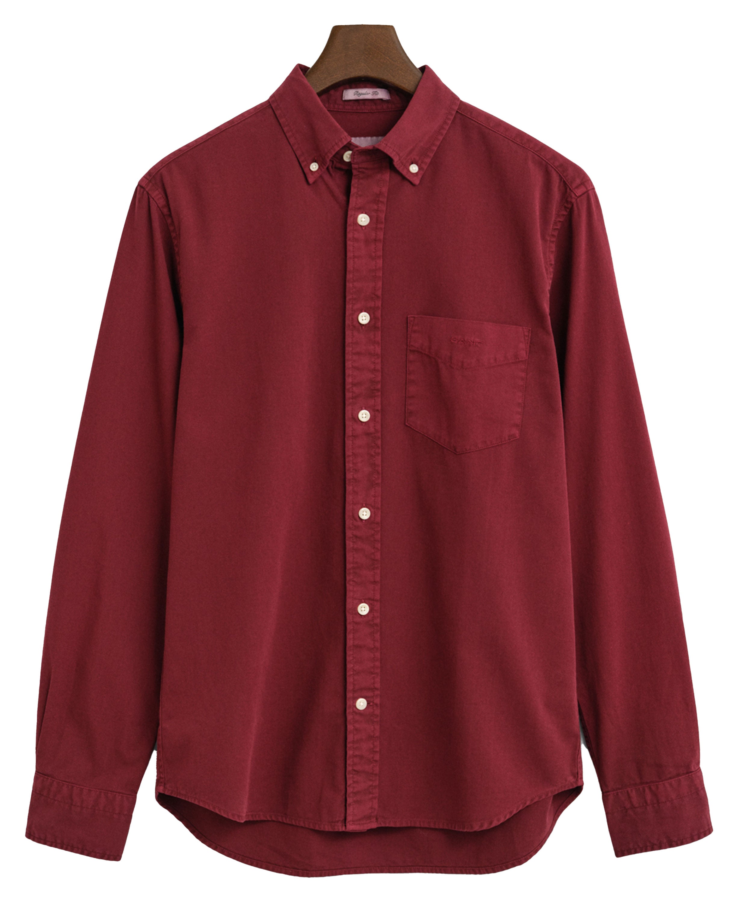 Regular Fit Garment Dyed Twill Shirt - Plumped Red