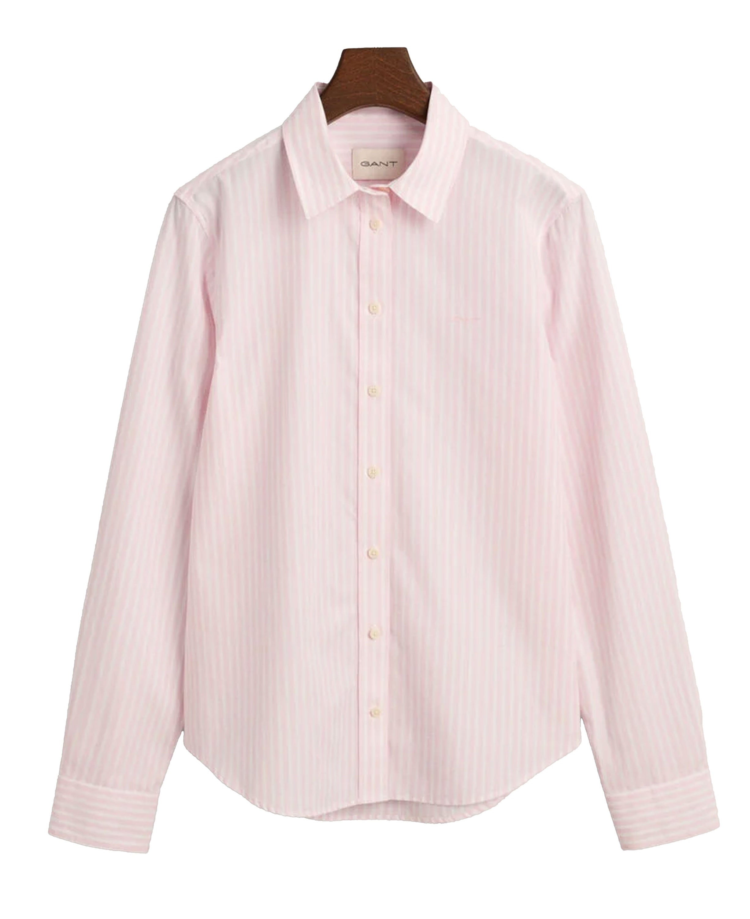 Regular Fit Striped Poplin Shirt - Light Pink