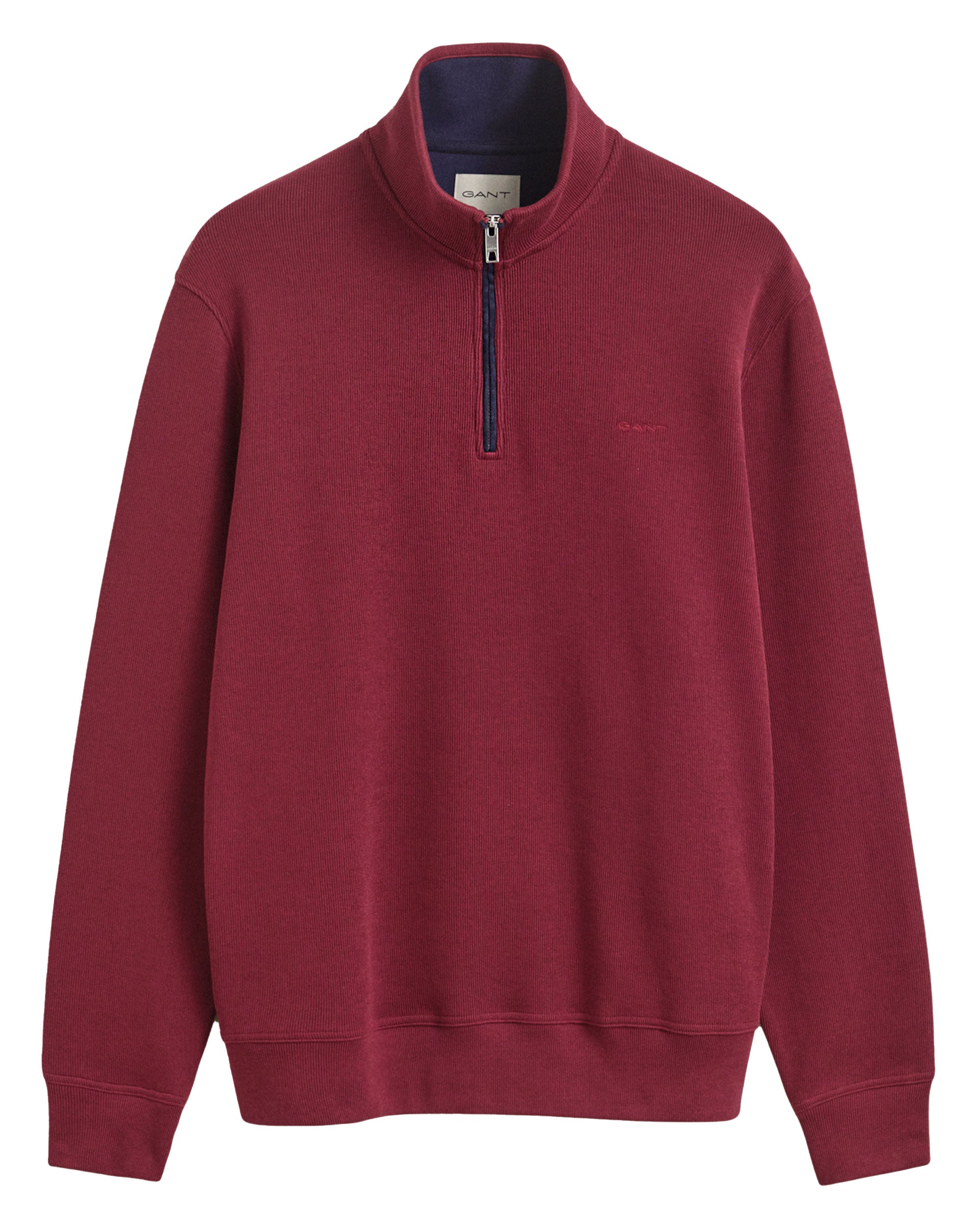 Sacker Rib Half Zip Sweatshirt - Deep Grape Wine