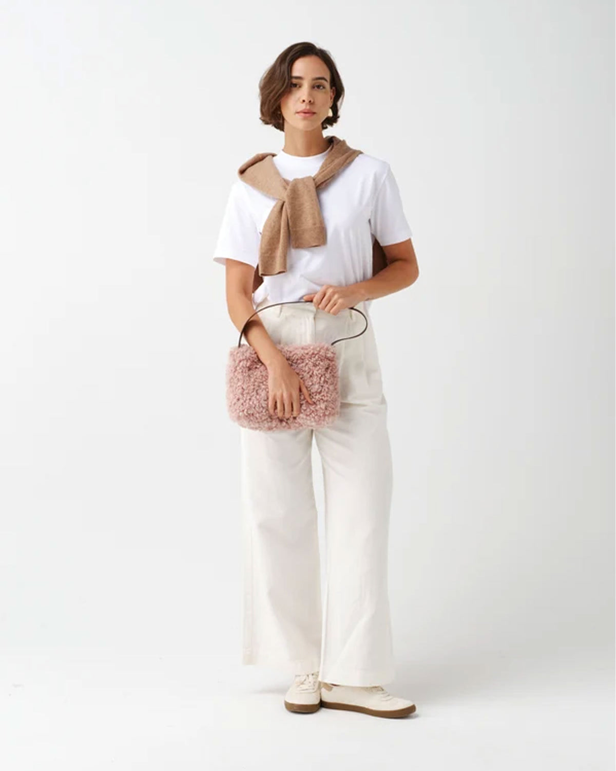 Arc Bag - Rose Faux Sheepskin