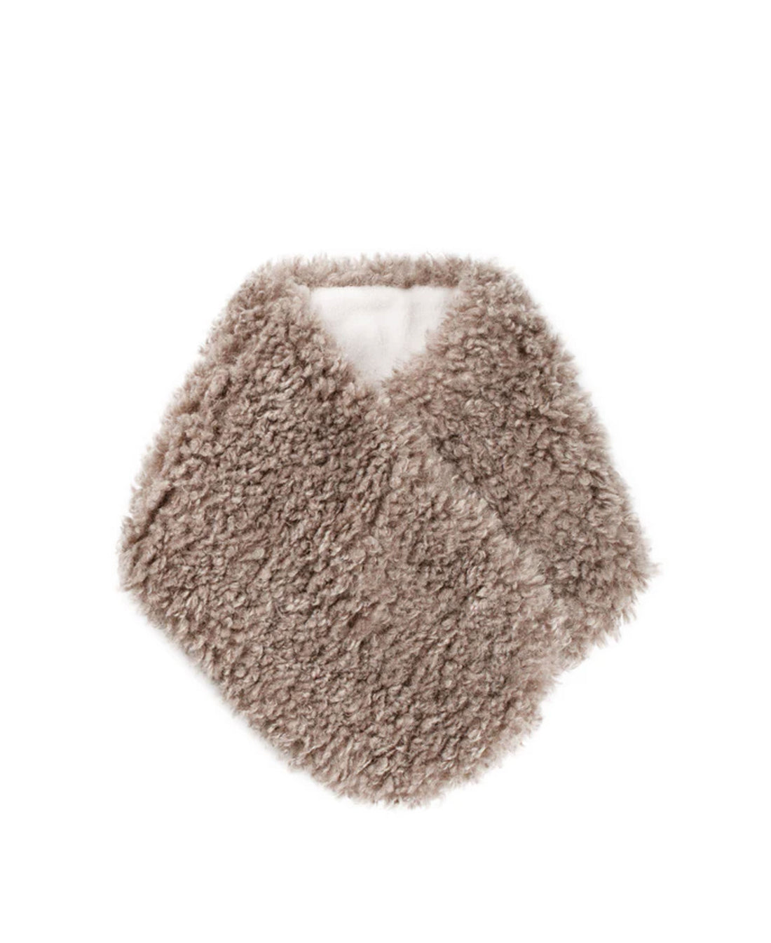 Coco Scarf -Faux Sheepskin - Taupe Faux Sheepskin