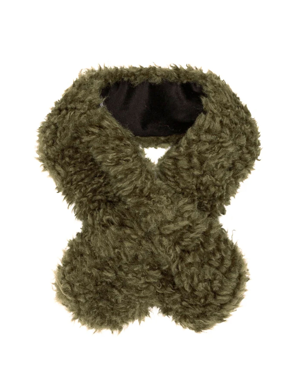 Tiptop Scarf - Forest Green Faux Sheepskin