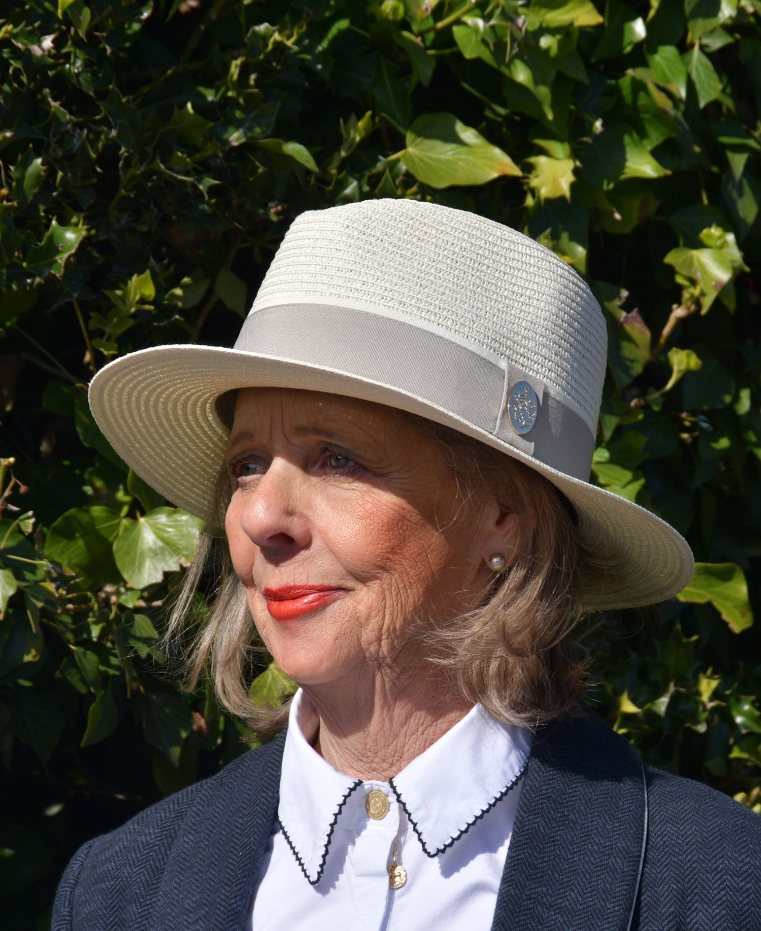 Orford Fedora - Cream/Pebble Ribbon