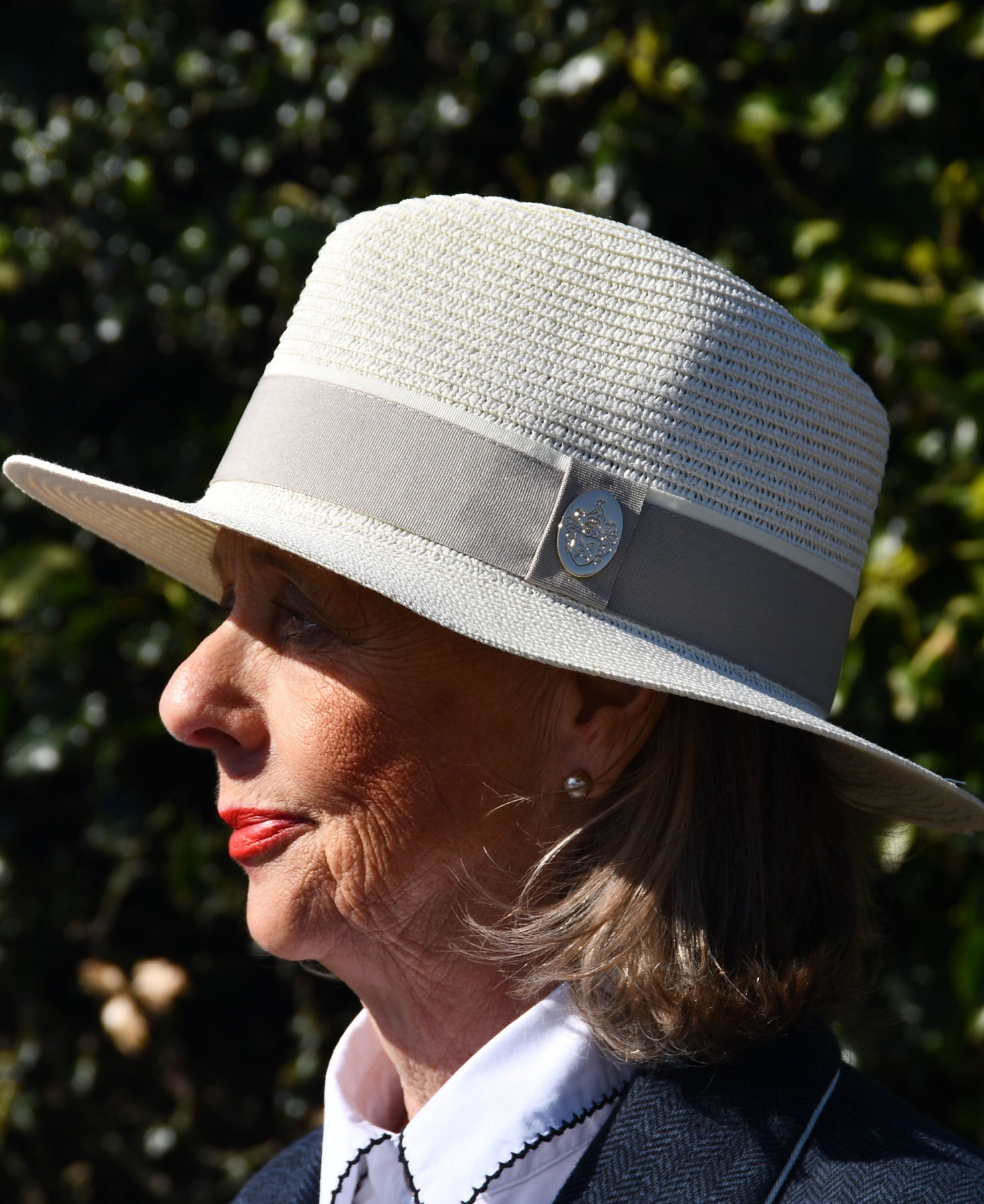 Orford Fedora - Cream/Pebble Ribbon