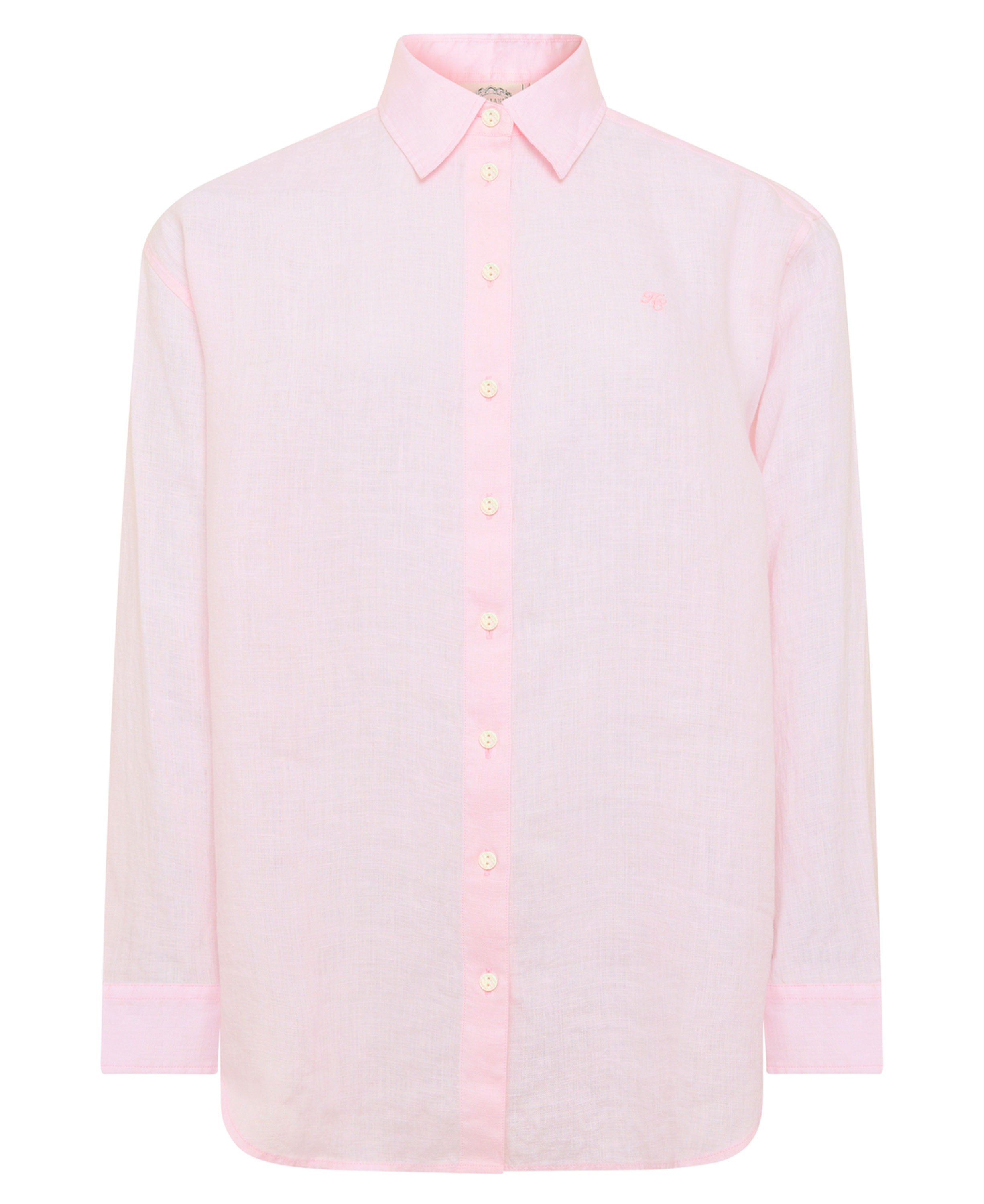 Amalfi Linen Shirt - Powder Pink Linen