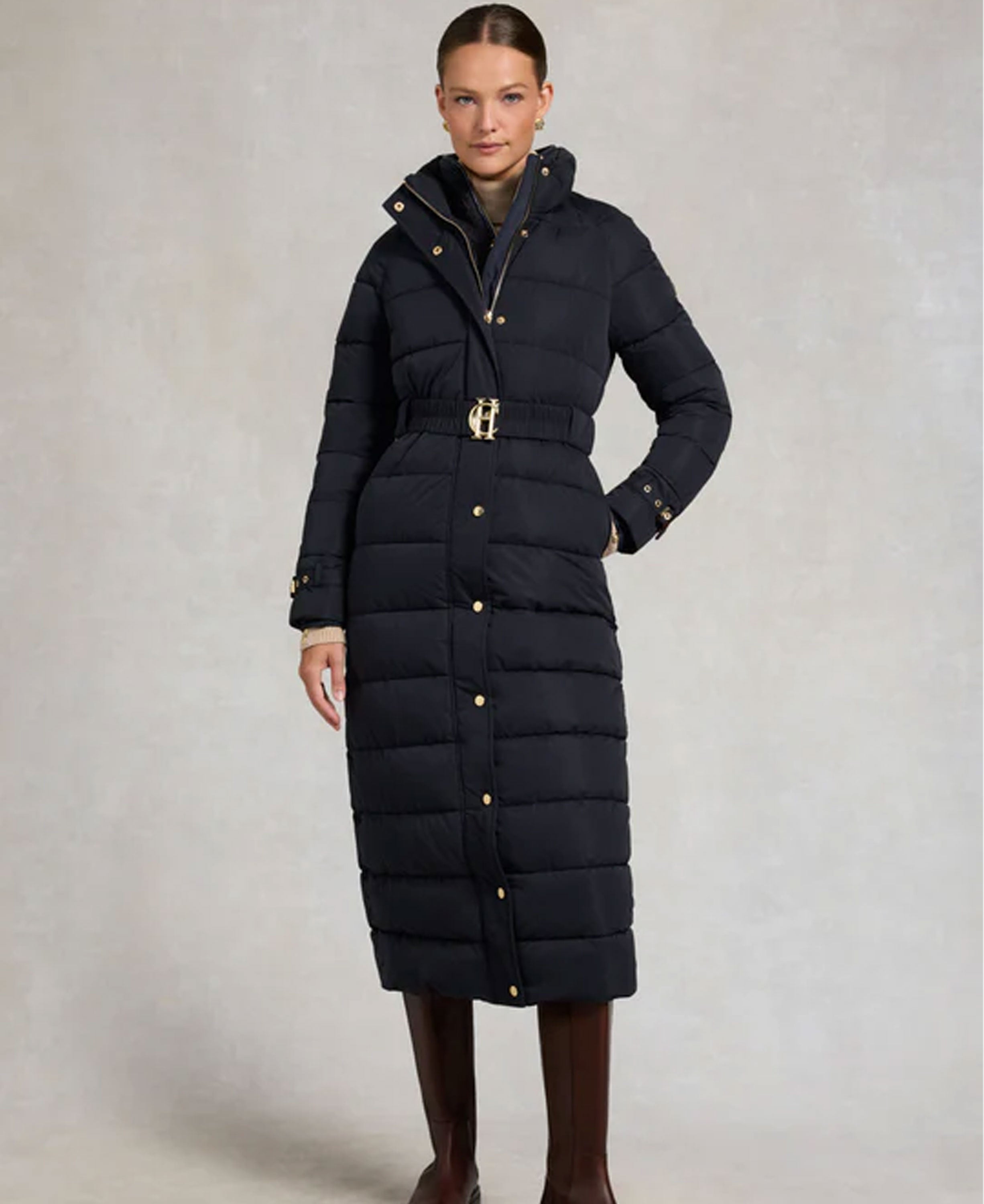Arosa Luxe Longline Coat - Ink Navy
