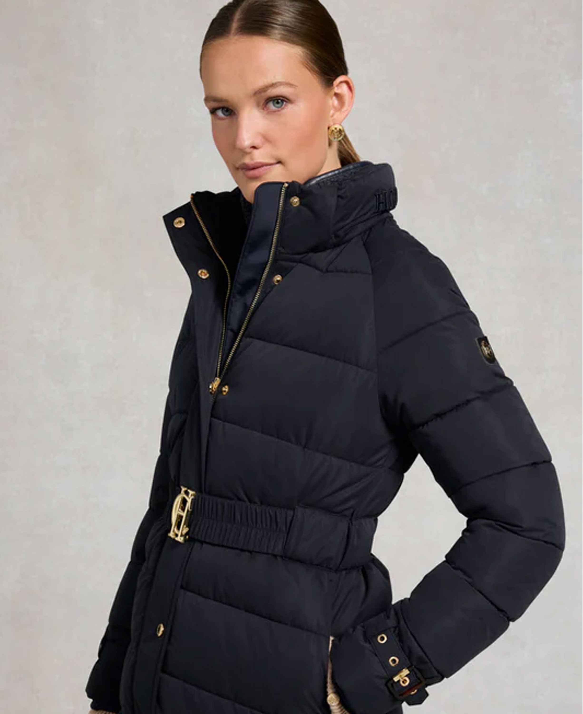 Arosa Luxe Longline Coat - Ink Navy