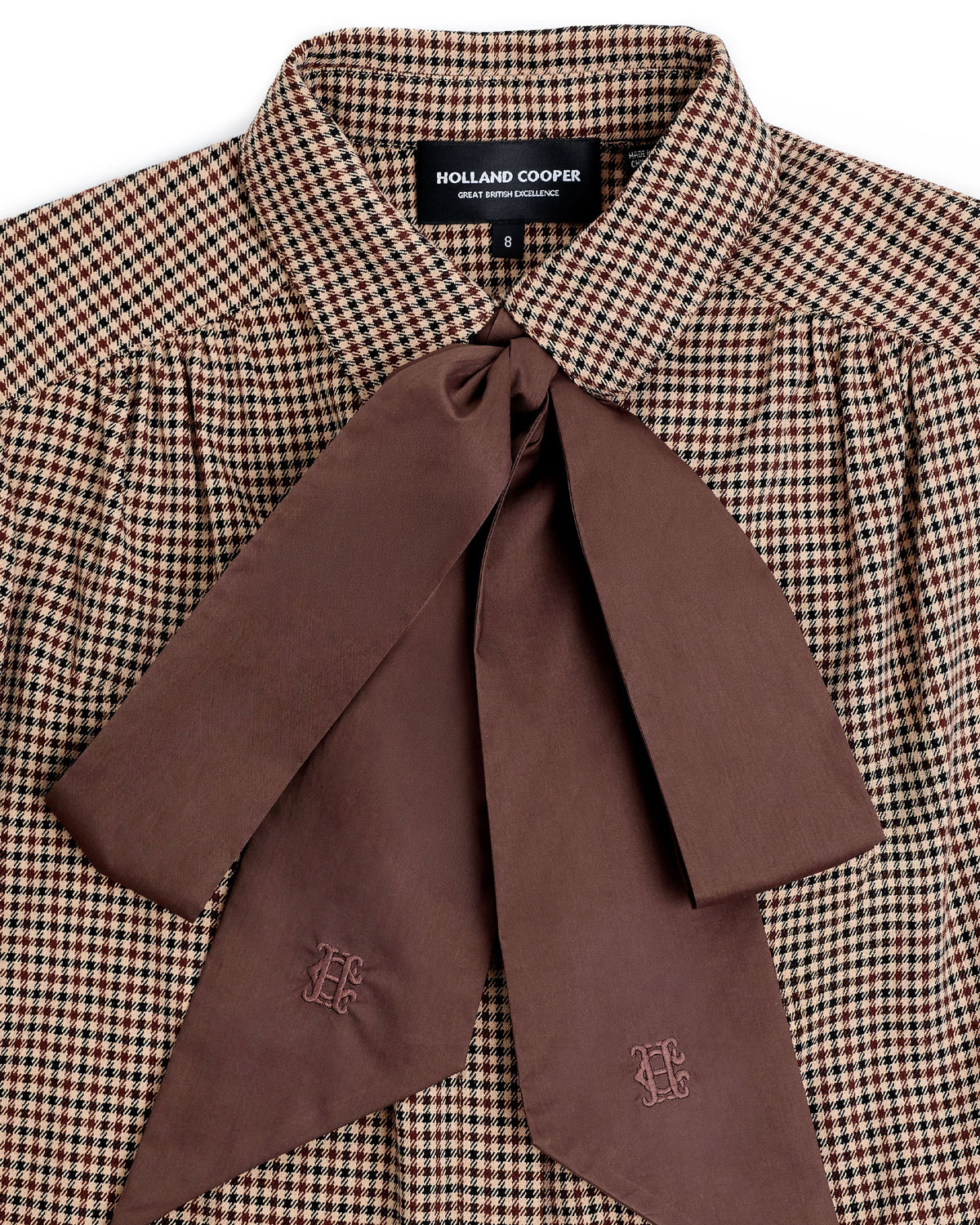 Burford Blouse - Coffee Gingham