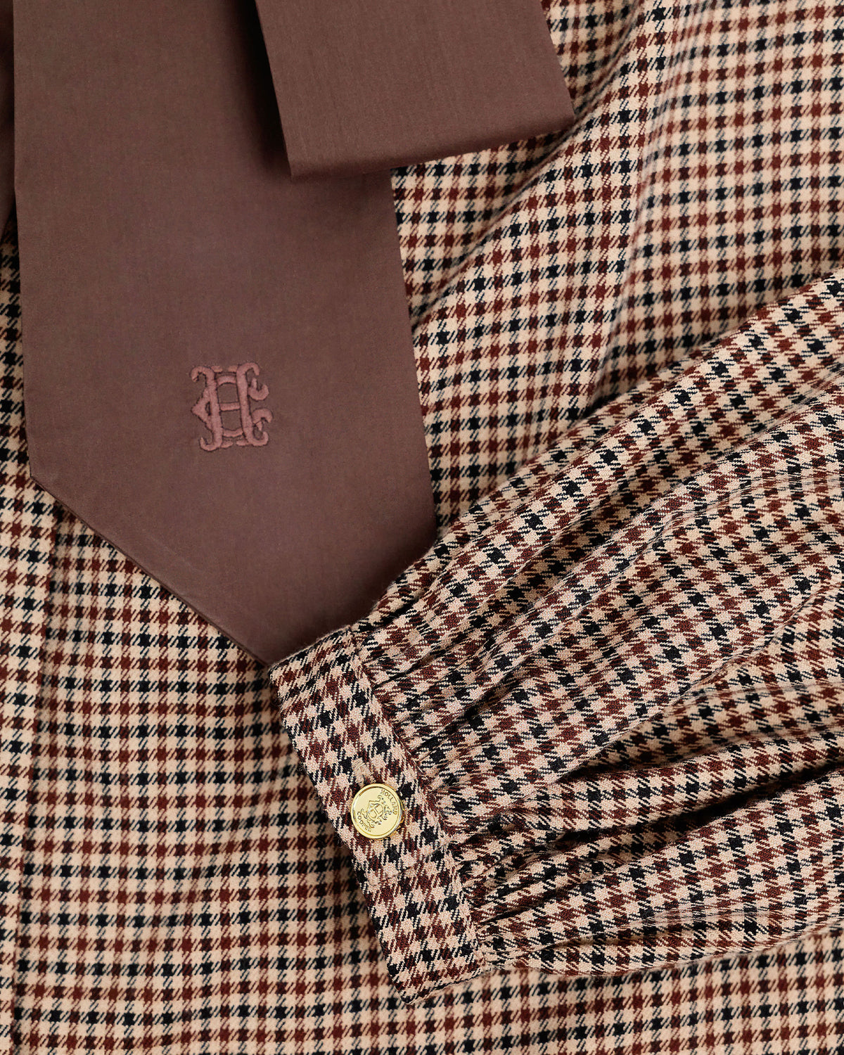 Burford Blouse - Coffee Gingham