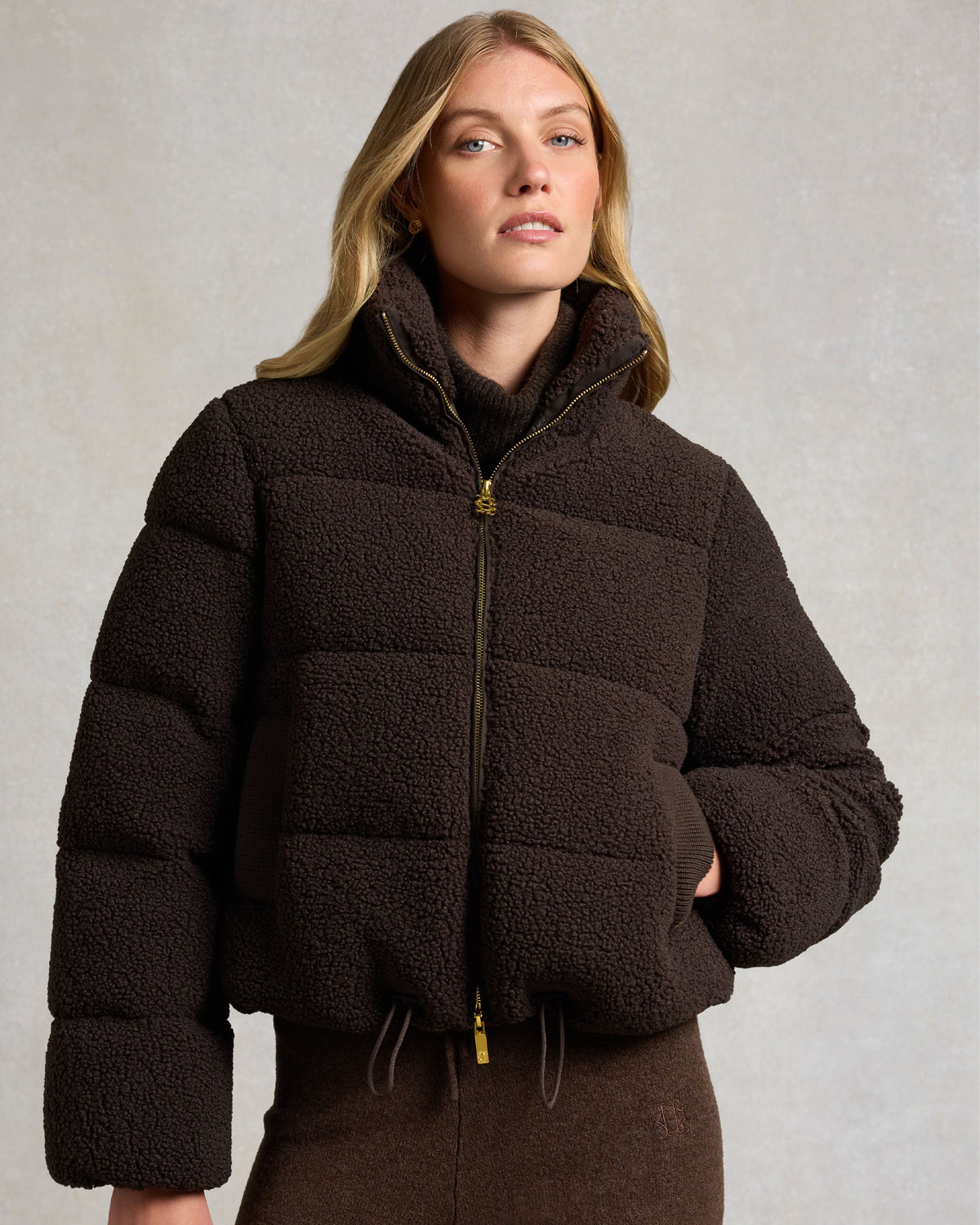 Classic Teddy Padded Jacket - Chocolate Borg