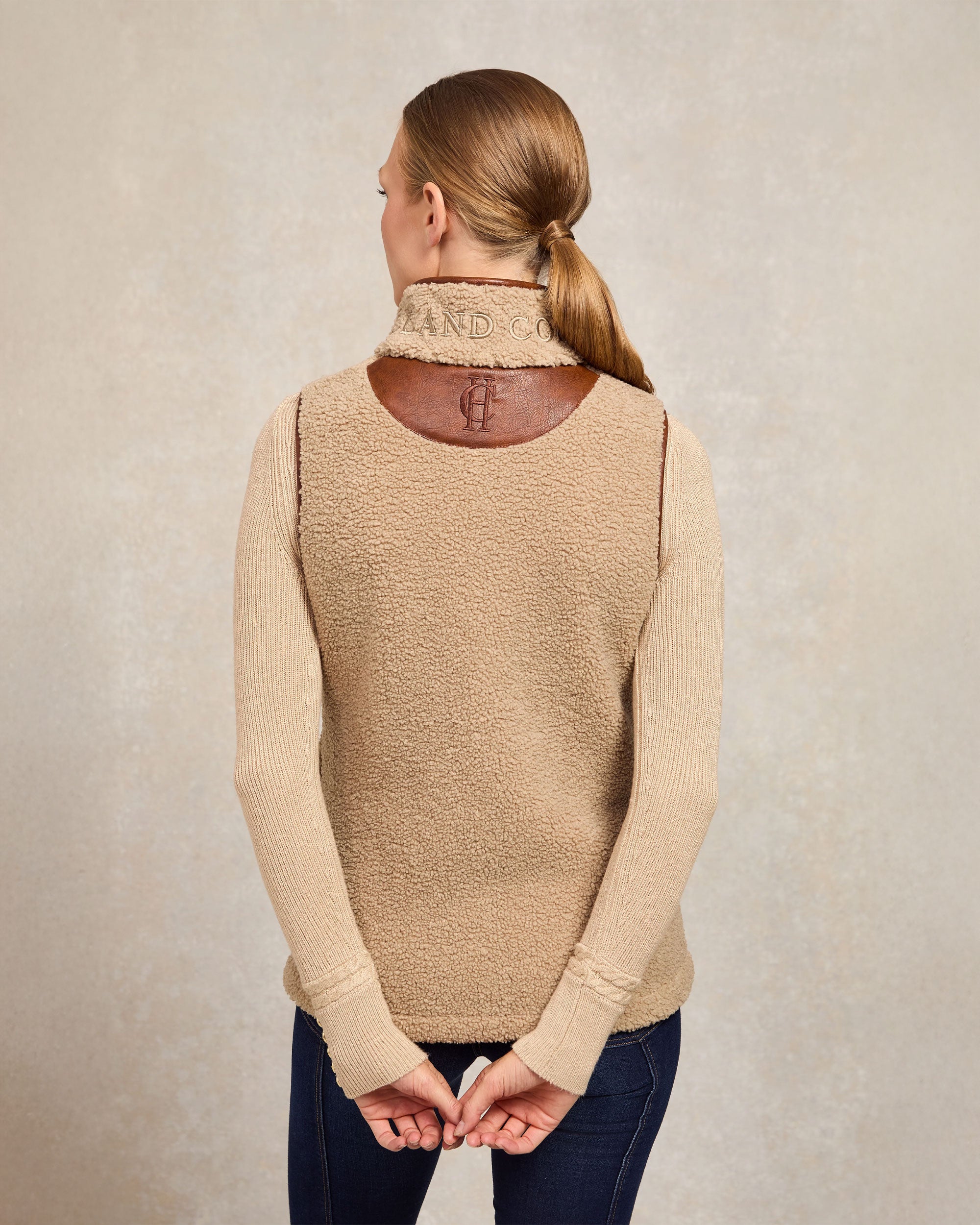 Country Fleece Gilet - Natural Borg