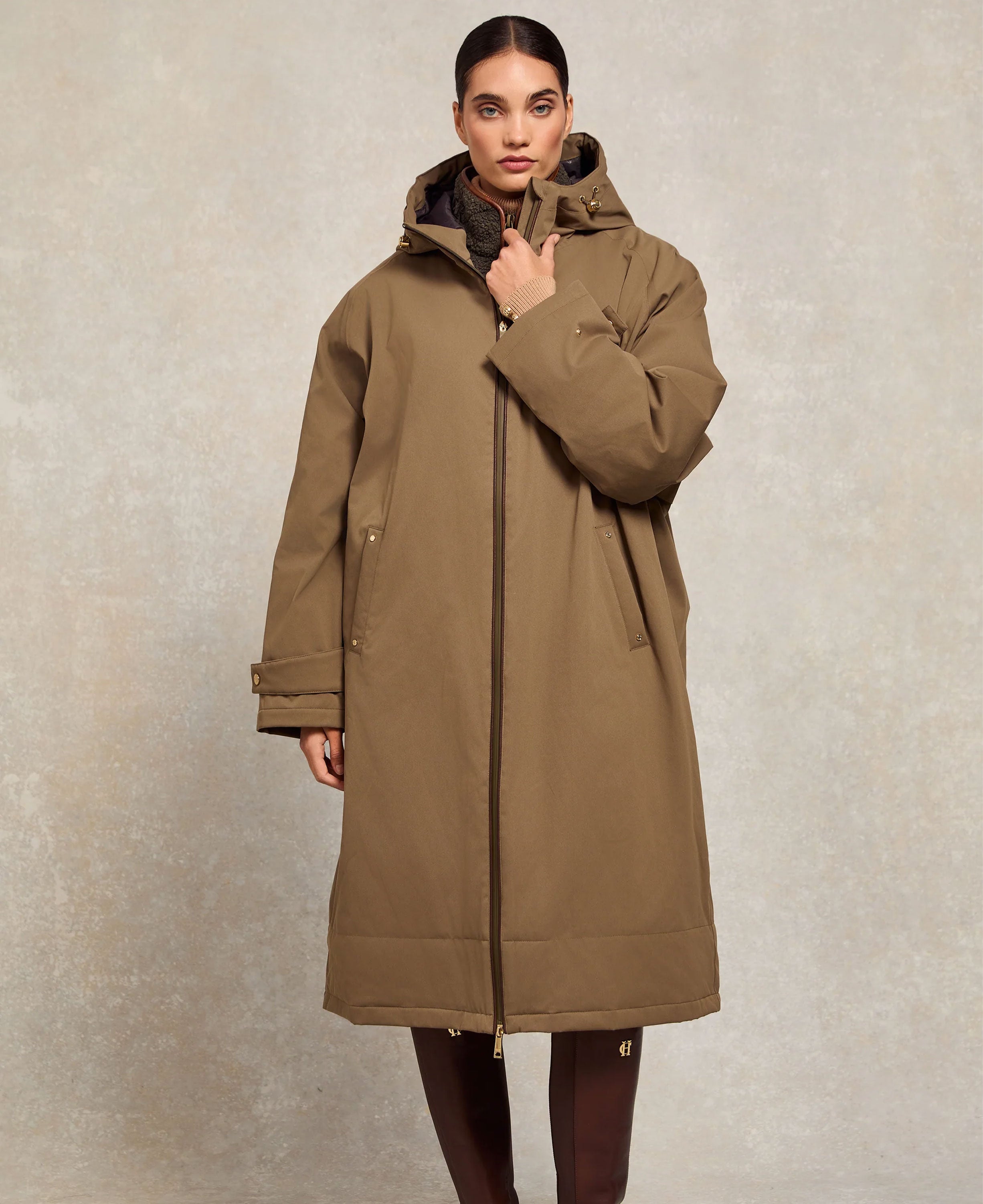 One Size Lightweight Waterproof Coat - Mink