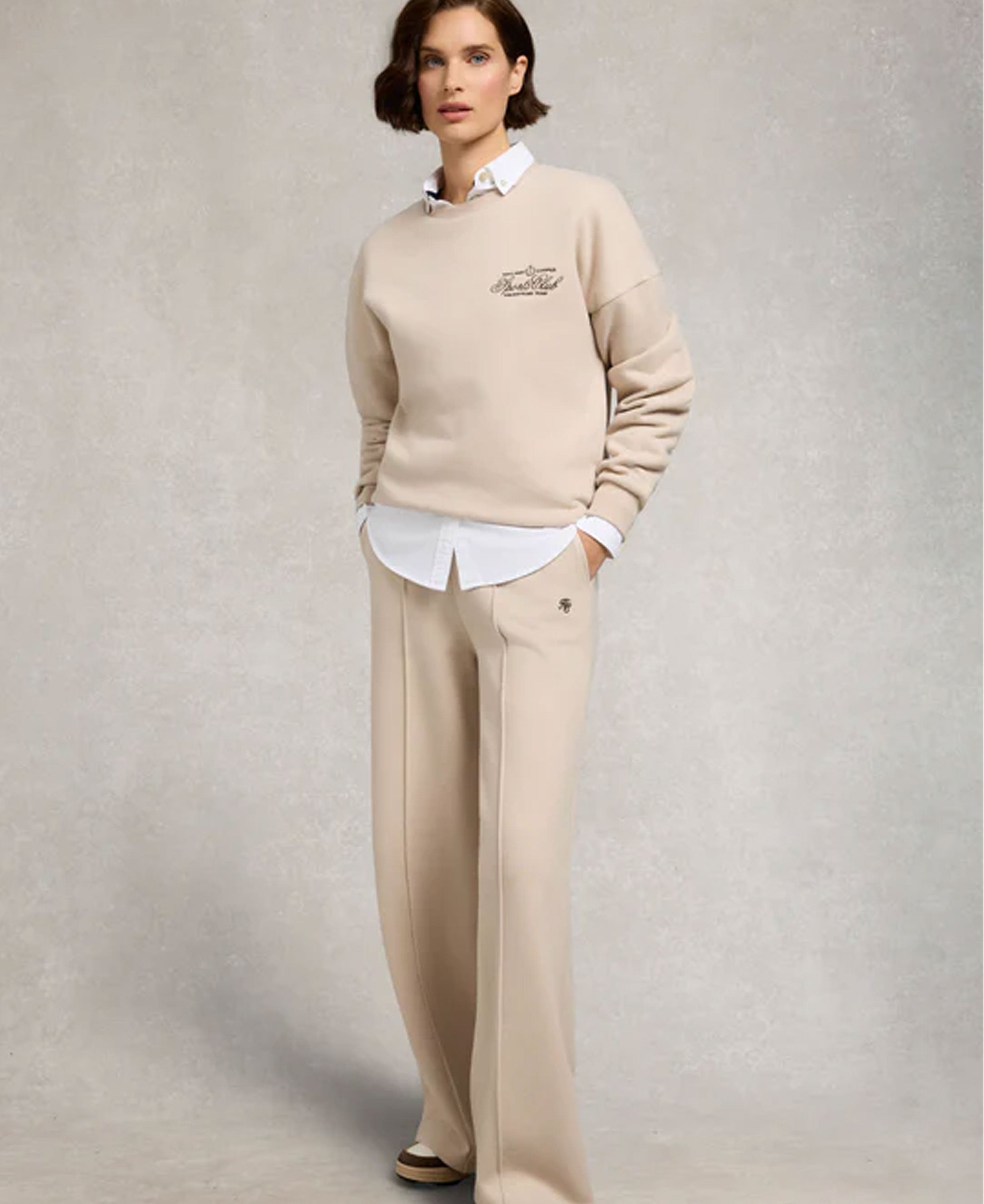 Relaxed Fit Crew Neck Sweat - Stone