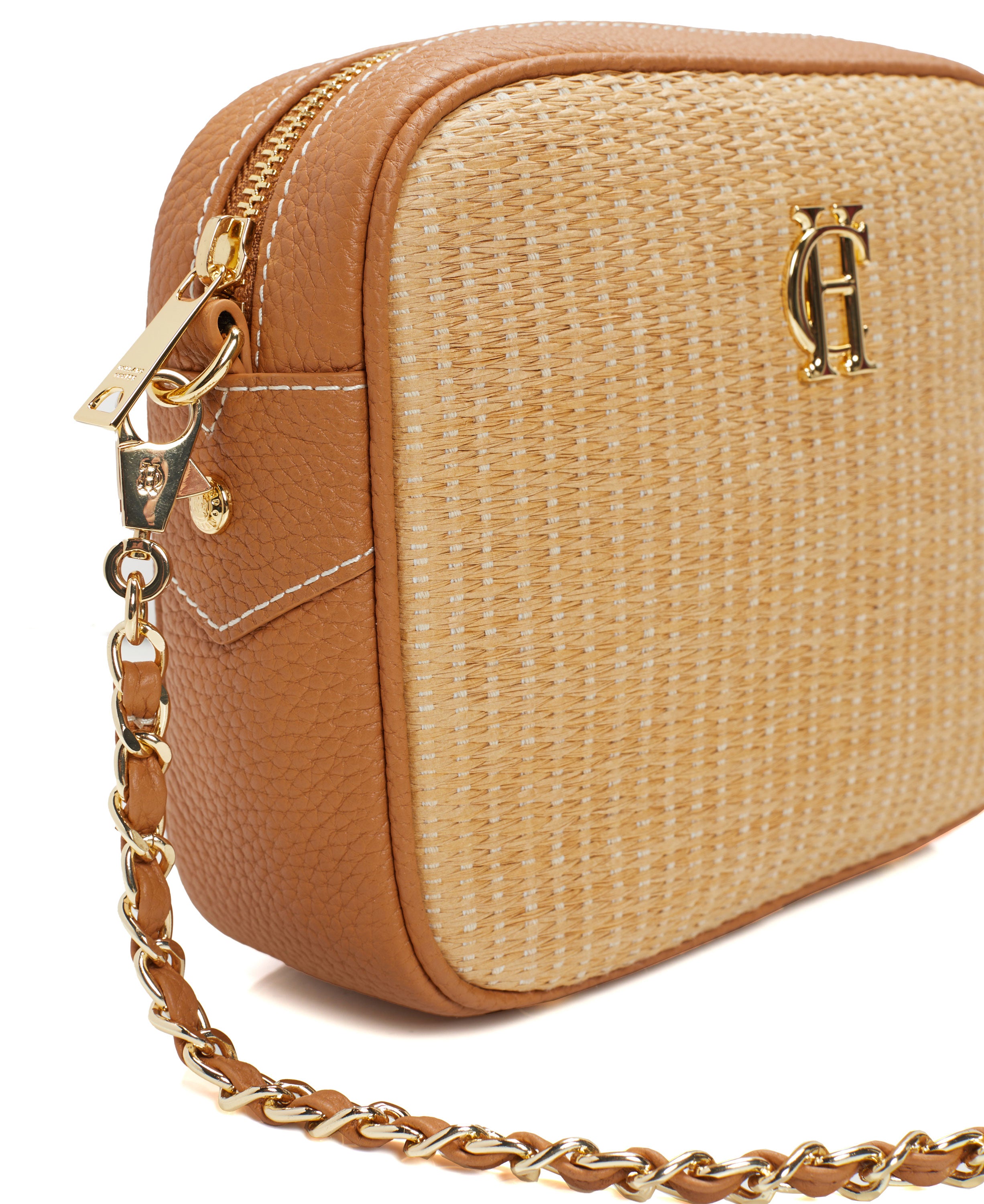 Soho Camera Bag - Tan Raffia