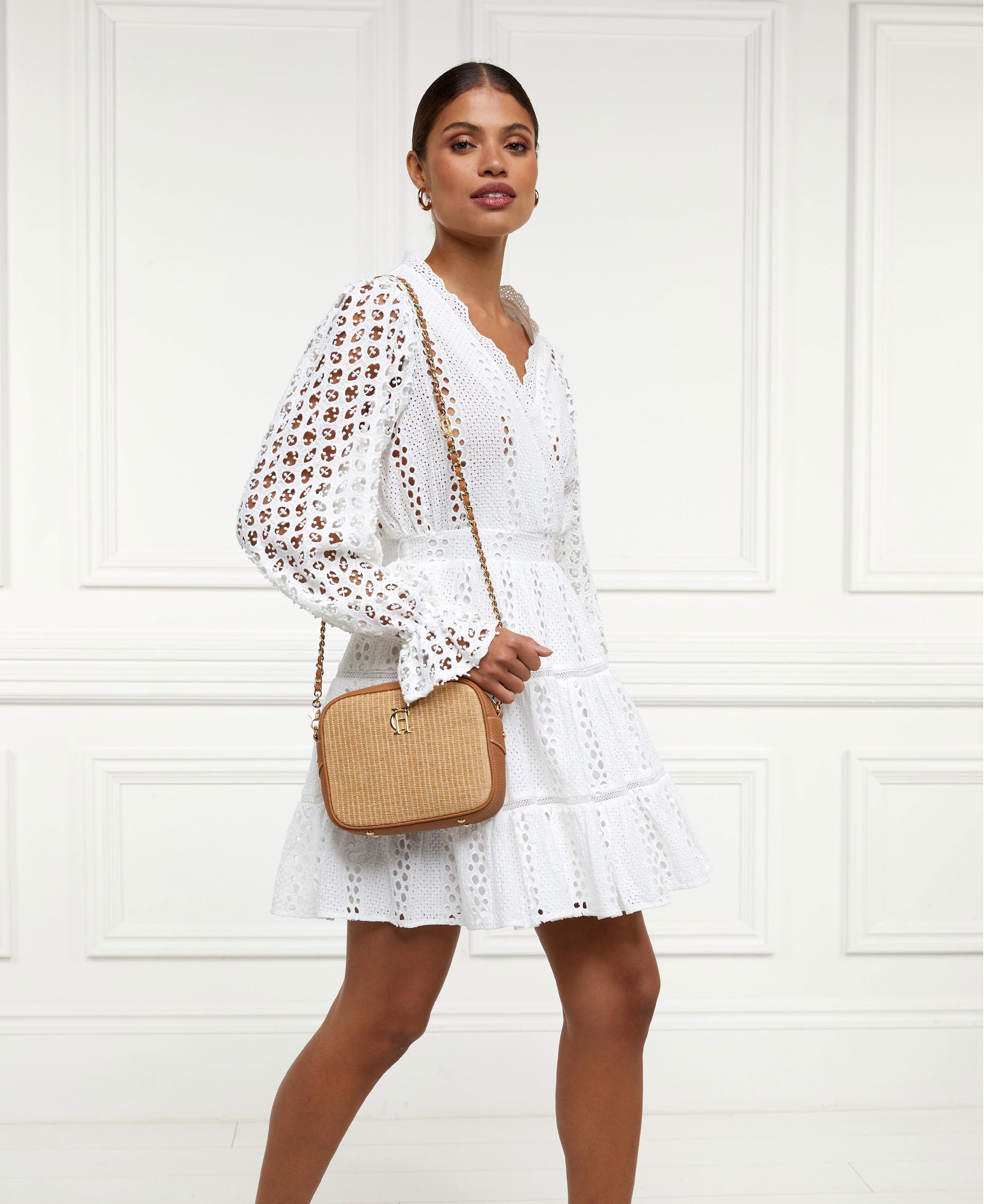 Soho Camera Bag - Tan Raffia