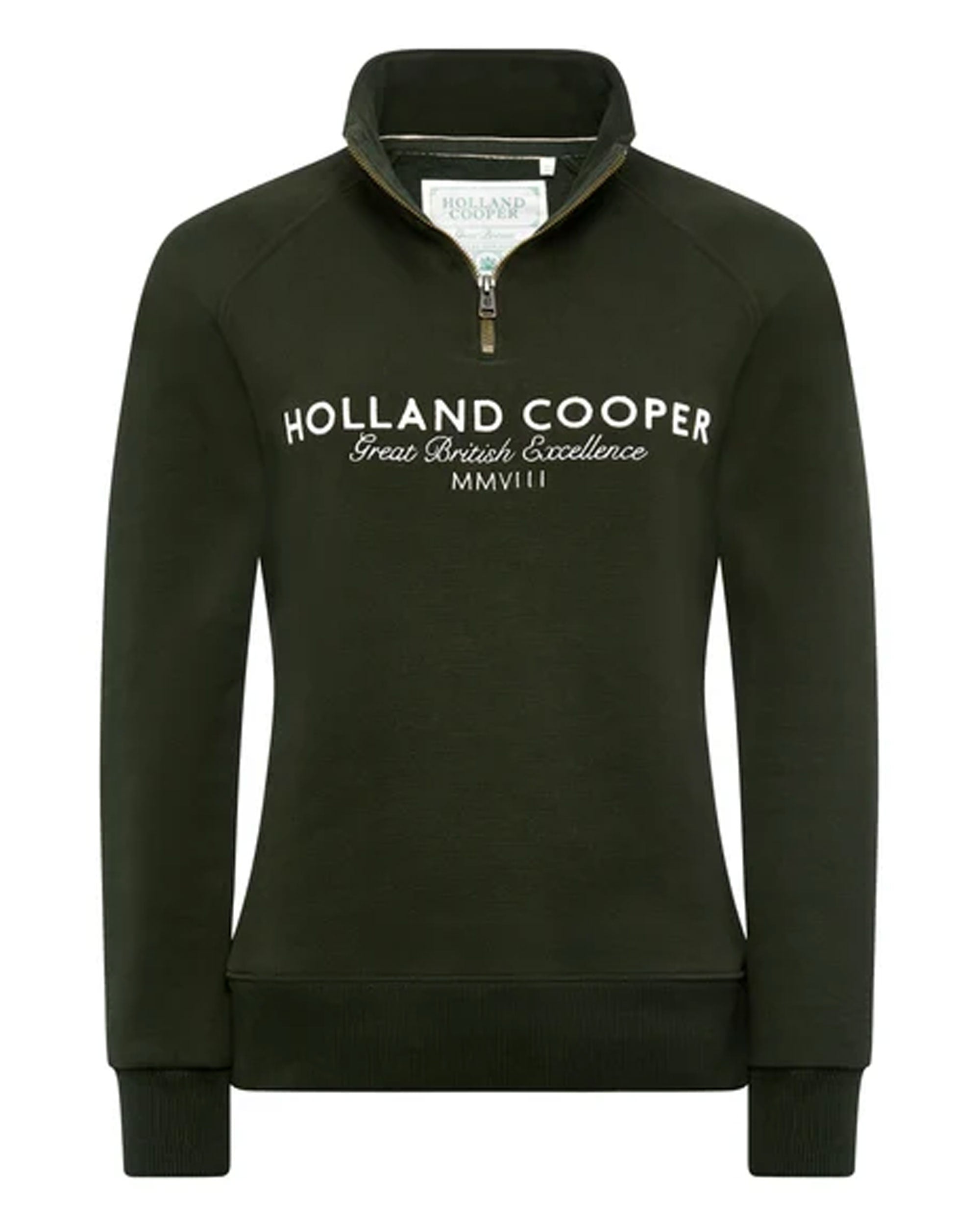 Sporting Goods Zip Henley - Racing Green