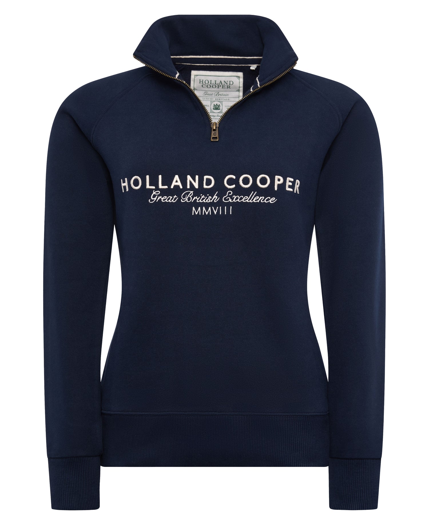 Sporting Goods Zip Henley Sweatshirt - Ink Navy