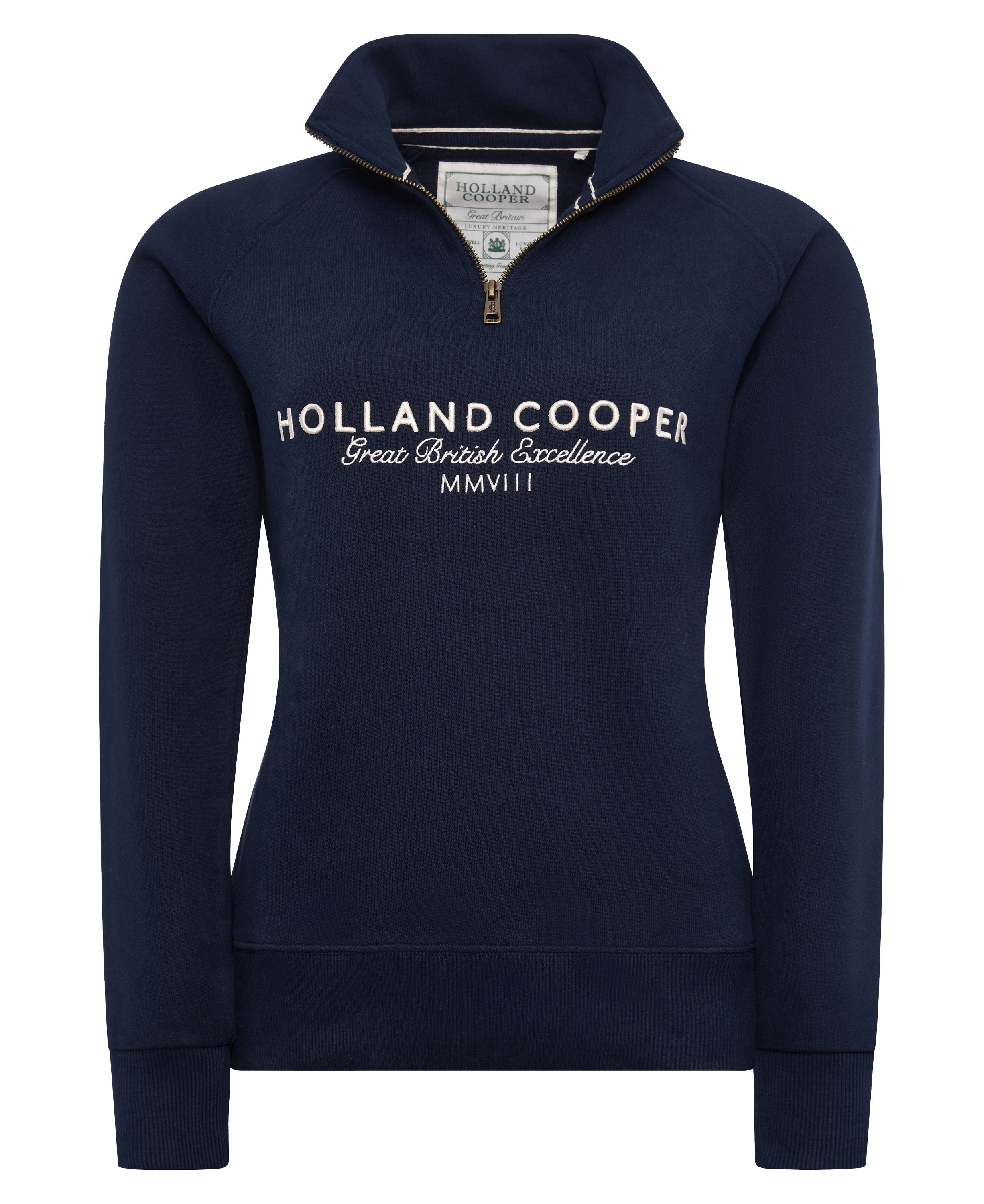 Sporting Goods Zip Henley Sweatshirt - Ink Navy