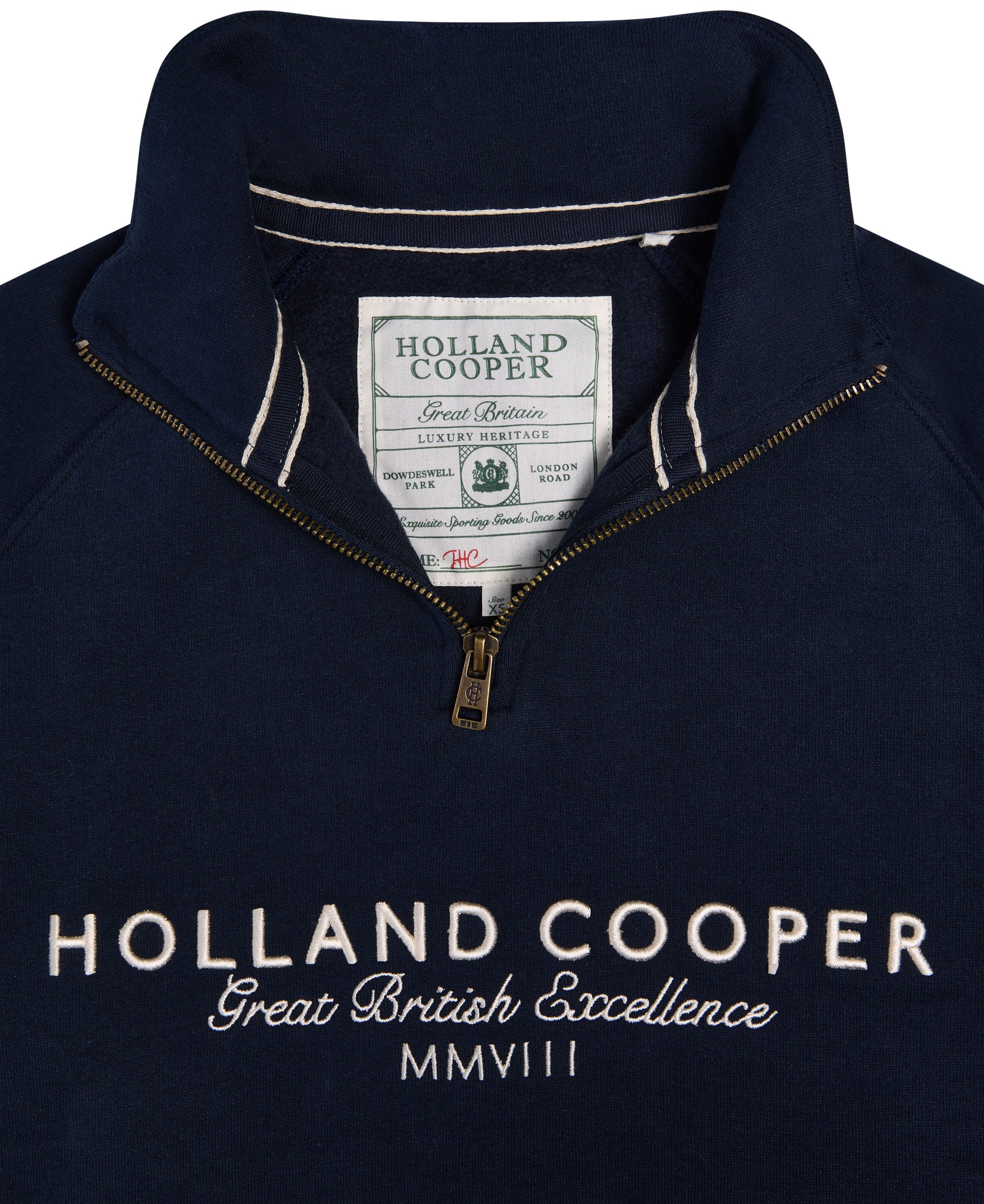 Sporting Goods Zip Henley Sweatshirt - Ink Navy