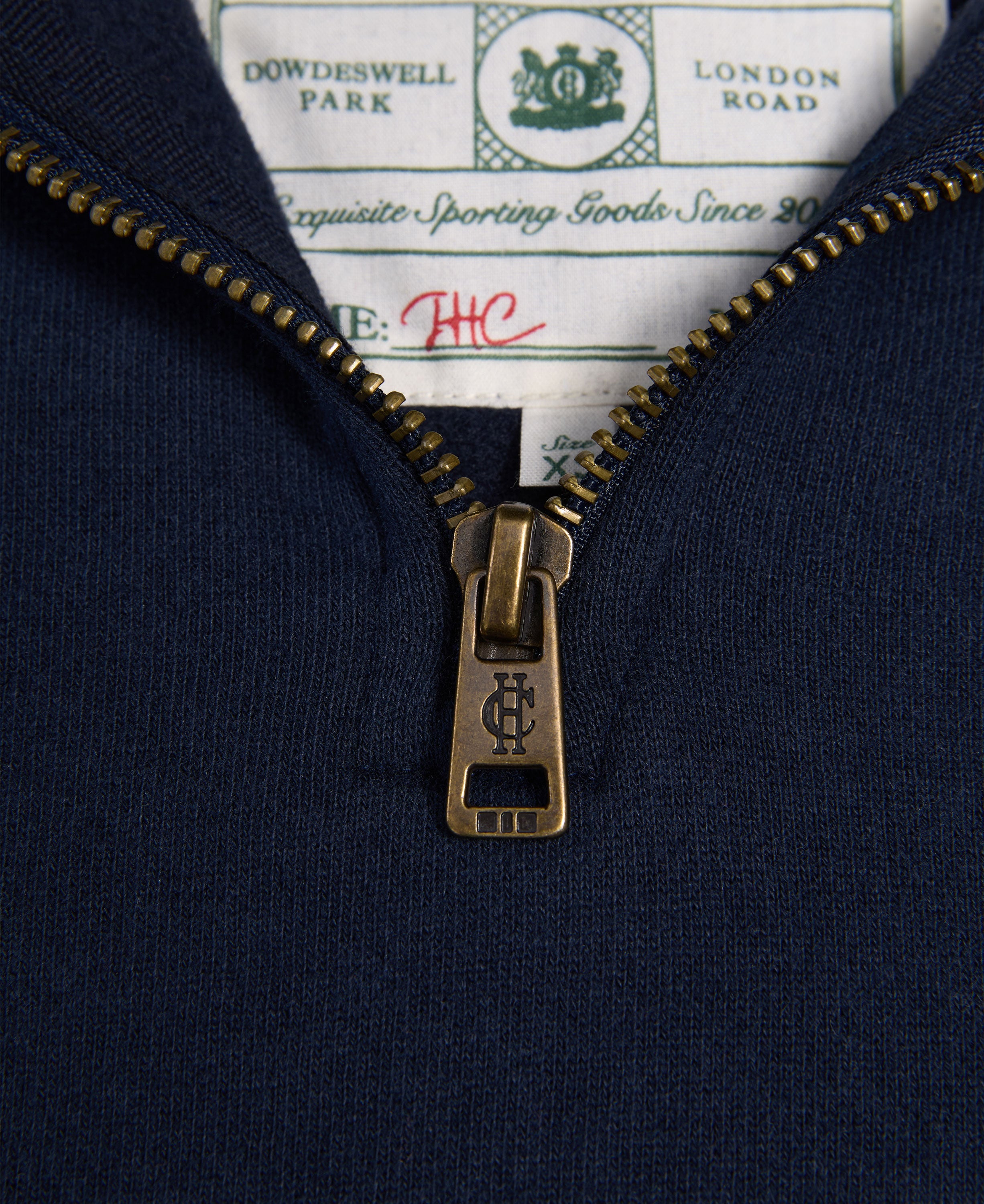 Sporting Goods Zip Henley Sweatshirt - Ink Navy