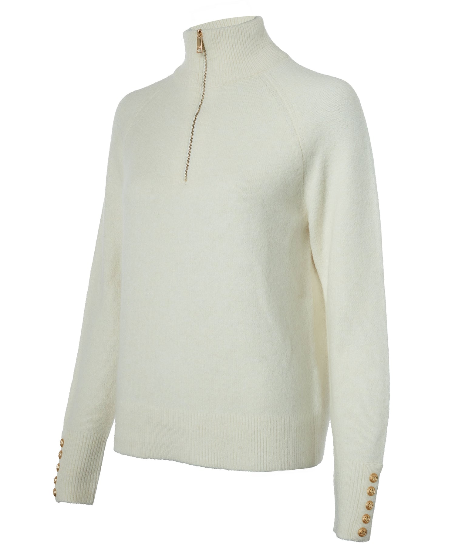 Tori Half Zip Knit - Natural