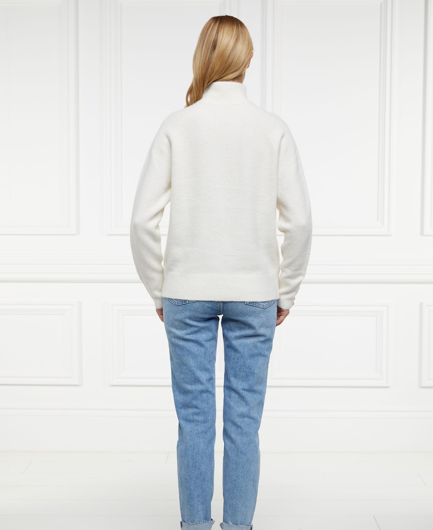 Tori Half Zip Knit - Natural