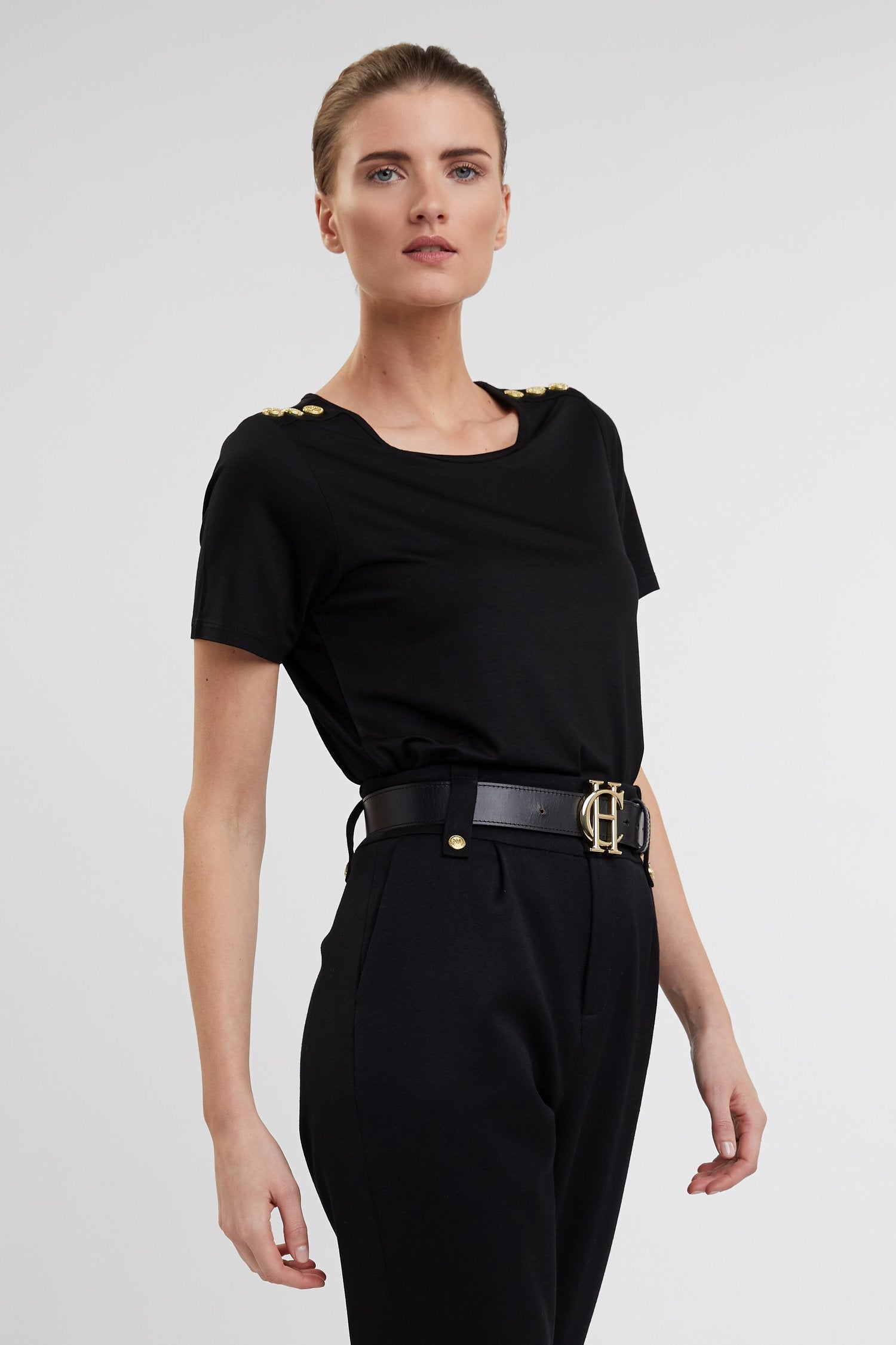 Relax Fit Crew Neck Tee - Black