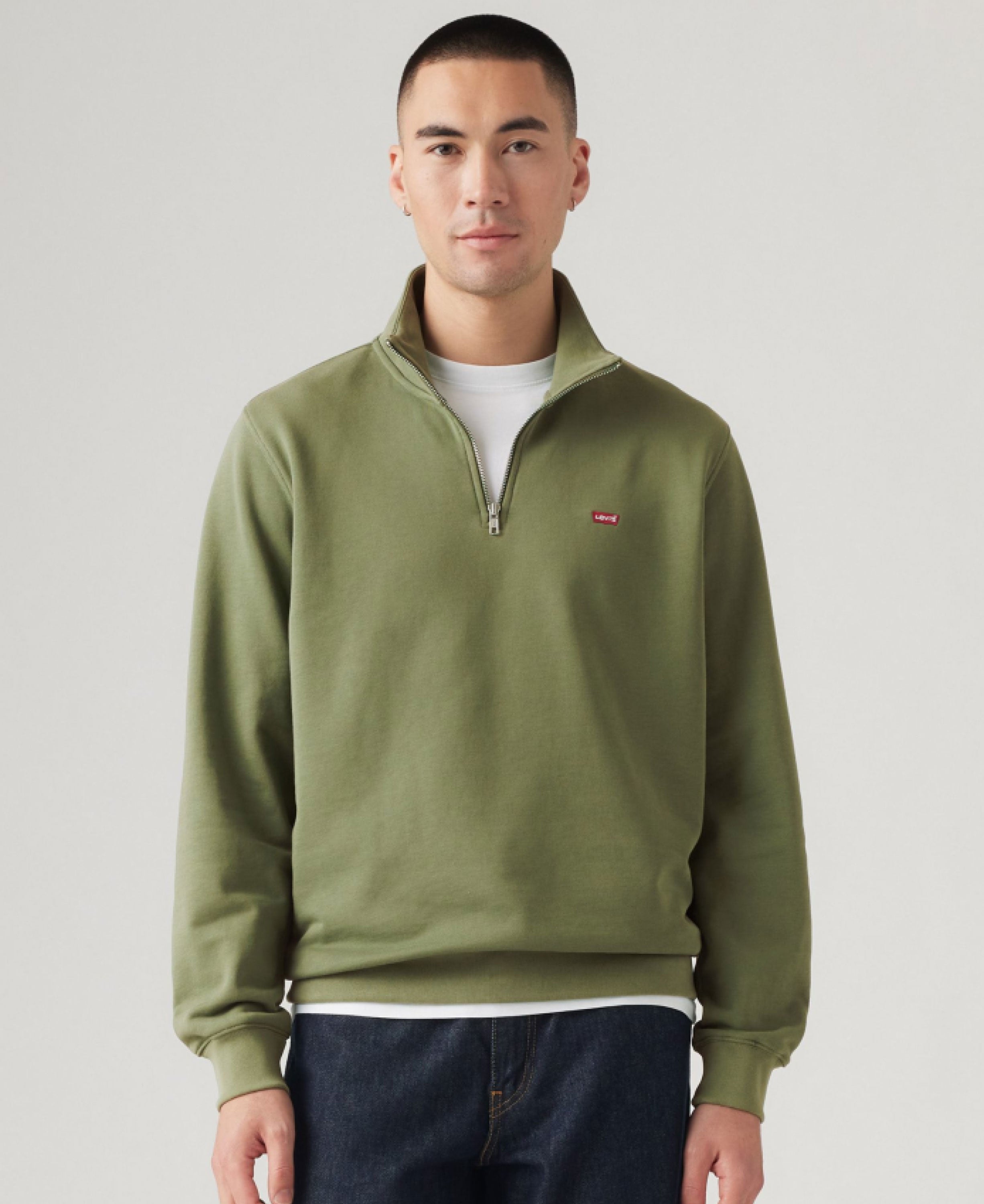 Original Housemark 1/4 Zip Pullover - Moss Olive