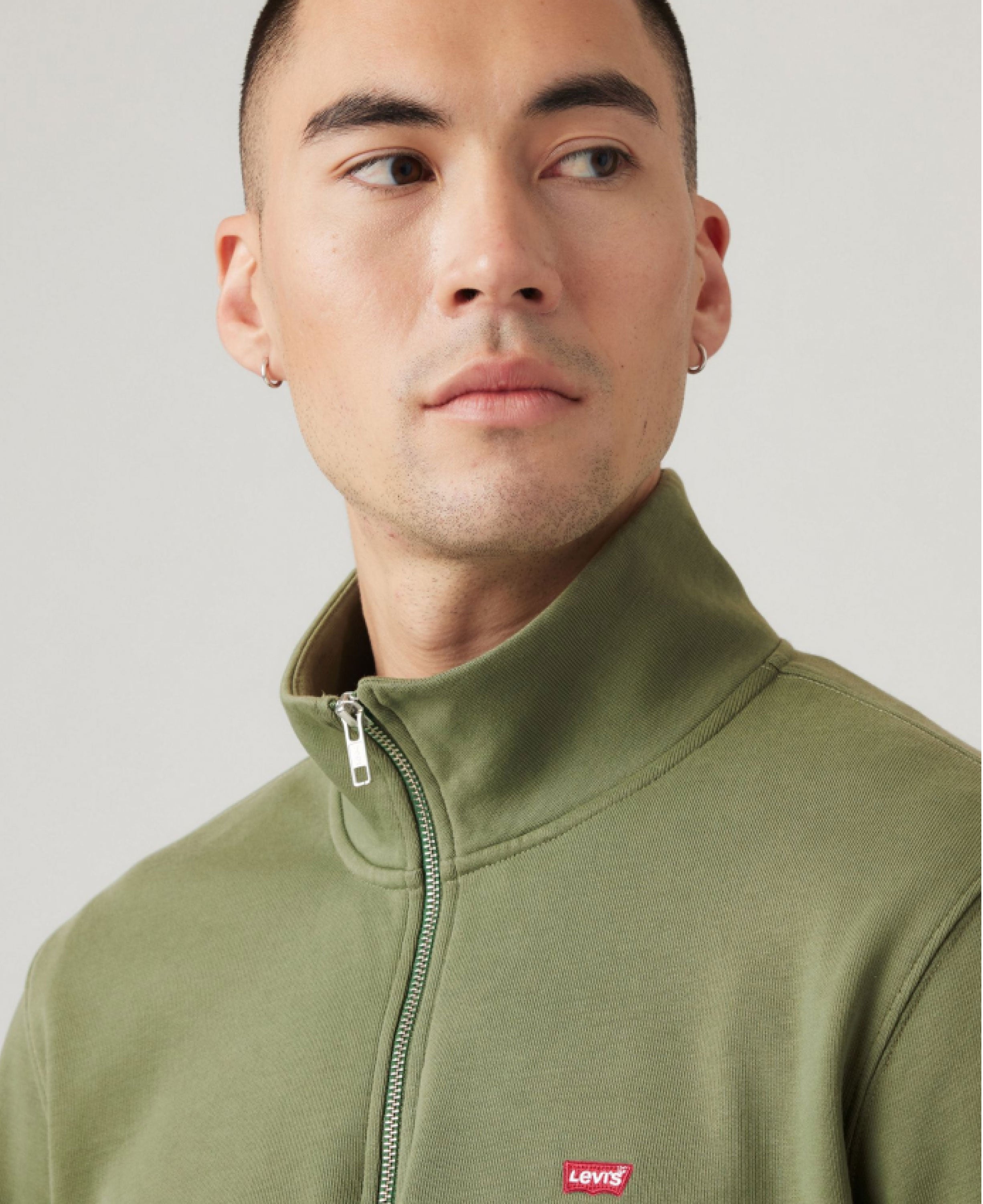 Original Housemark 1/4 Zip Pullover - Moss Olive