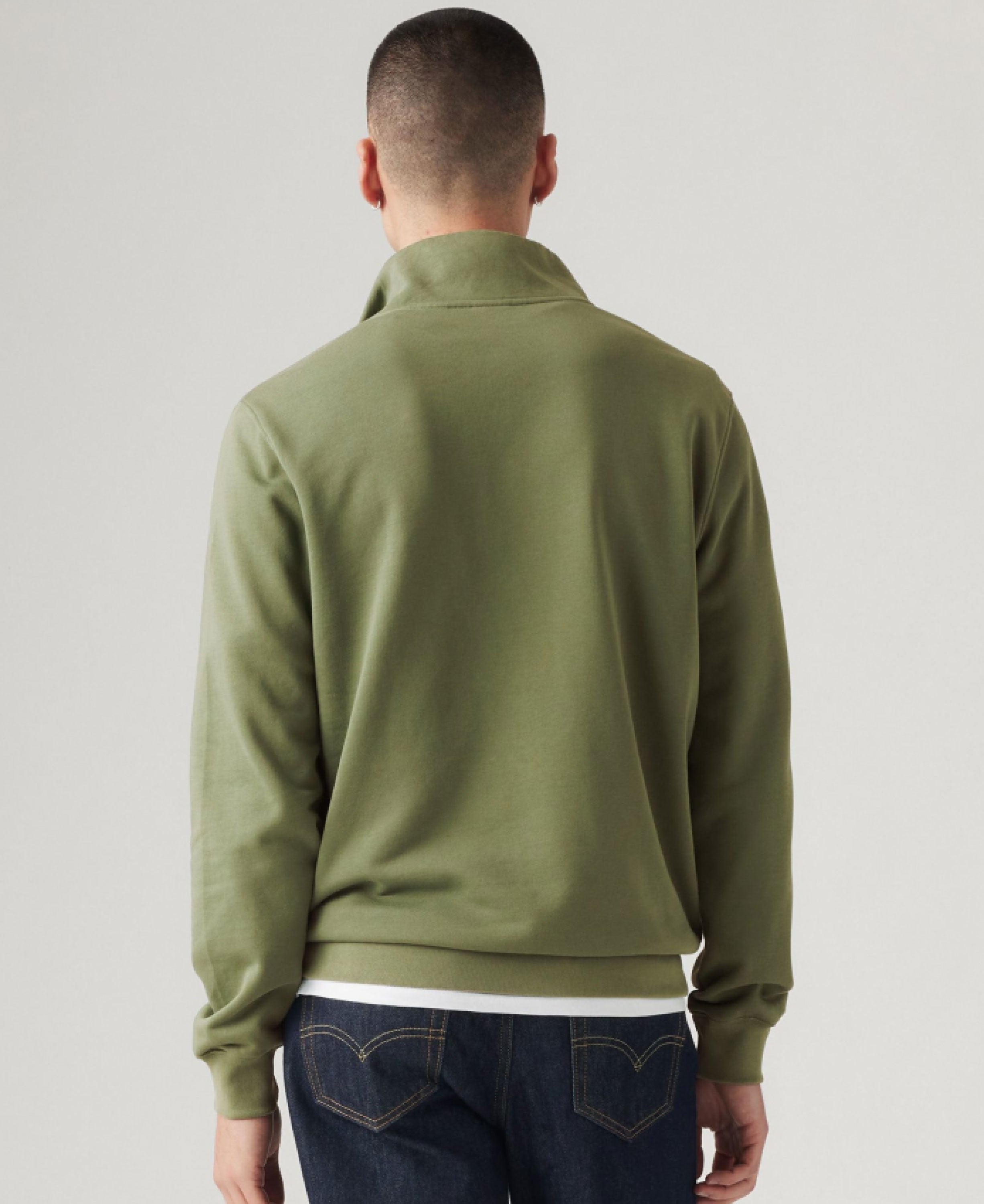 Original Housemark 1/4 Zip Pullover - Moss Olive
