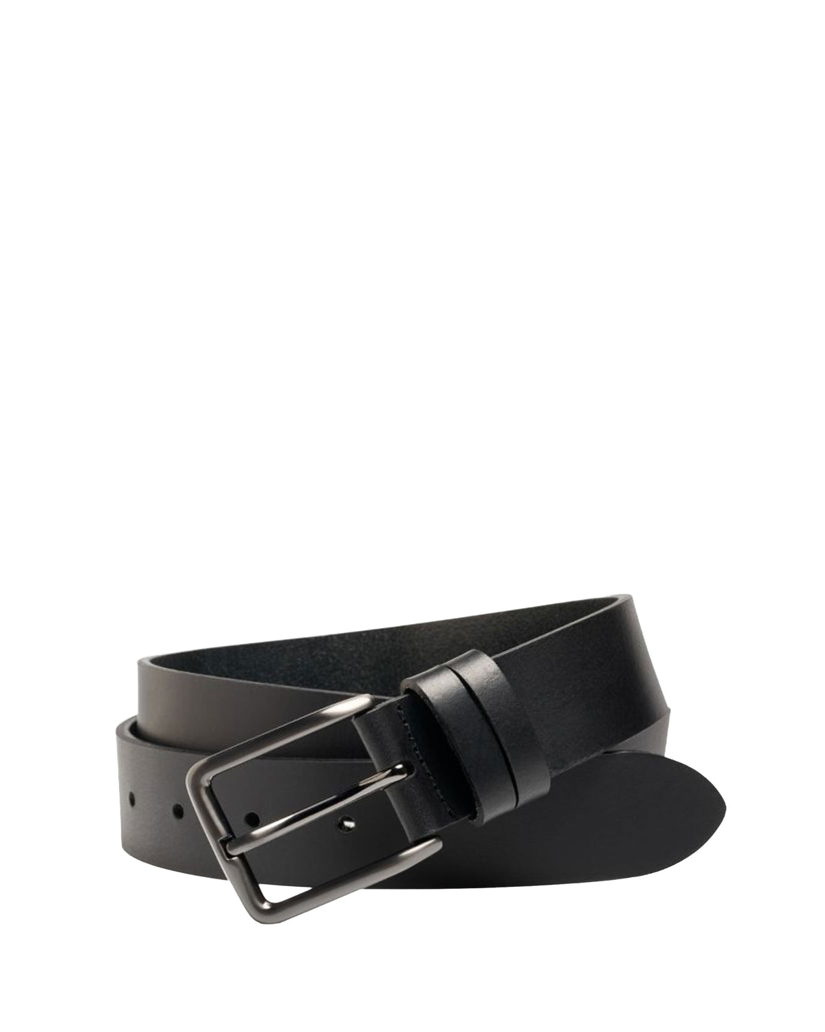 35mm Cuba Leather Belt - Black