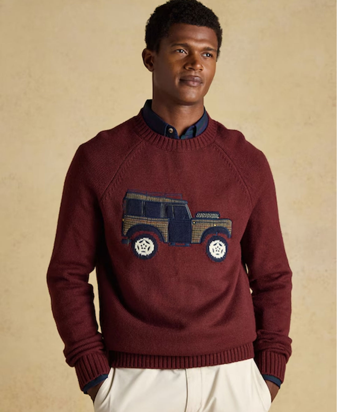 Offroad Crew Neck Jumper - Burgundy Red